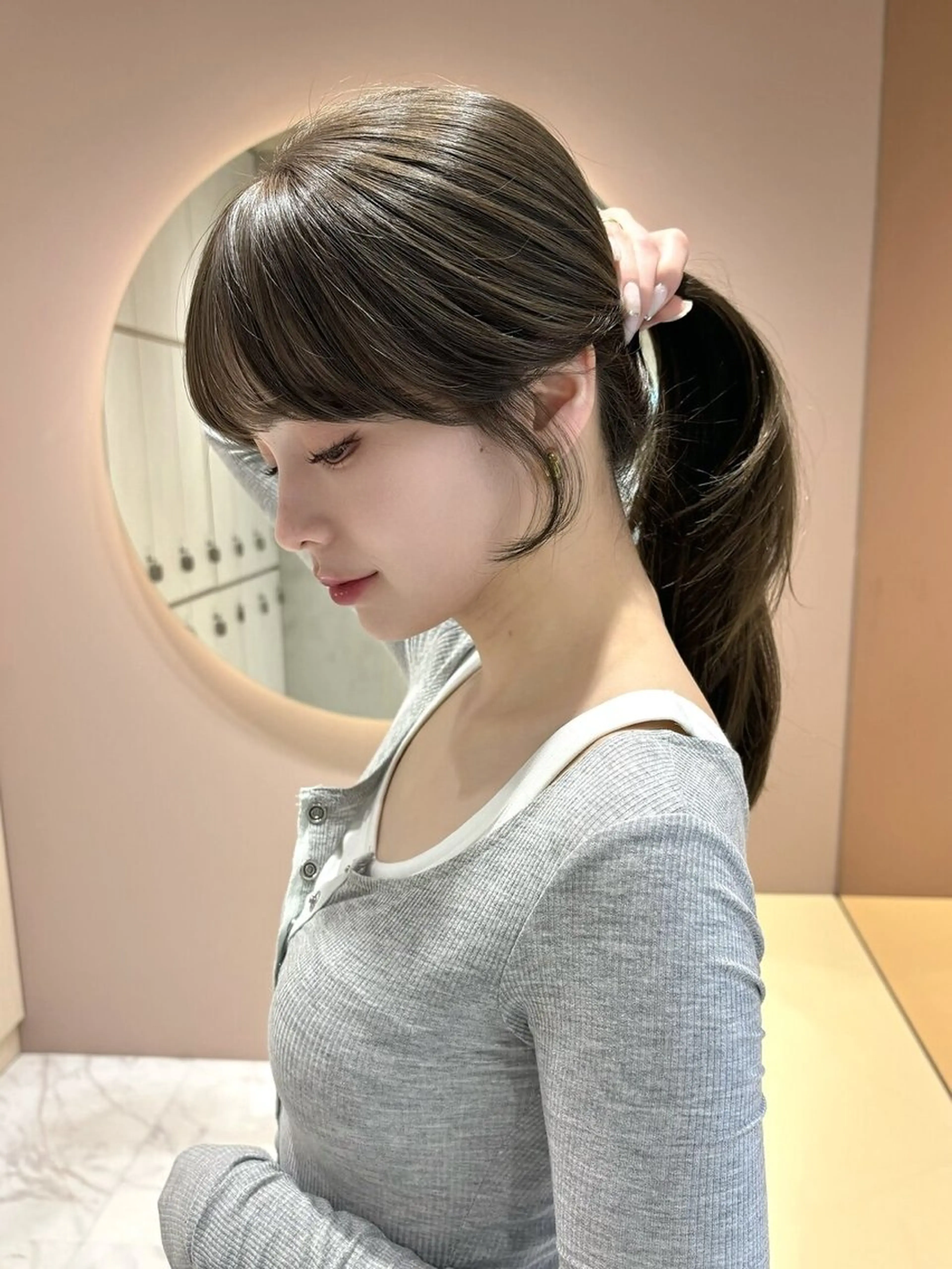 ロング カラー 透明感カラー 韓国風ヘア トリートメント カット ヘアカラー トリートメント 大宮韓国風レイヤー 吉田こうすけのヘアスタイル