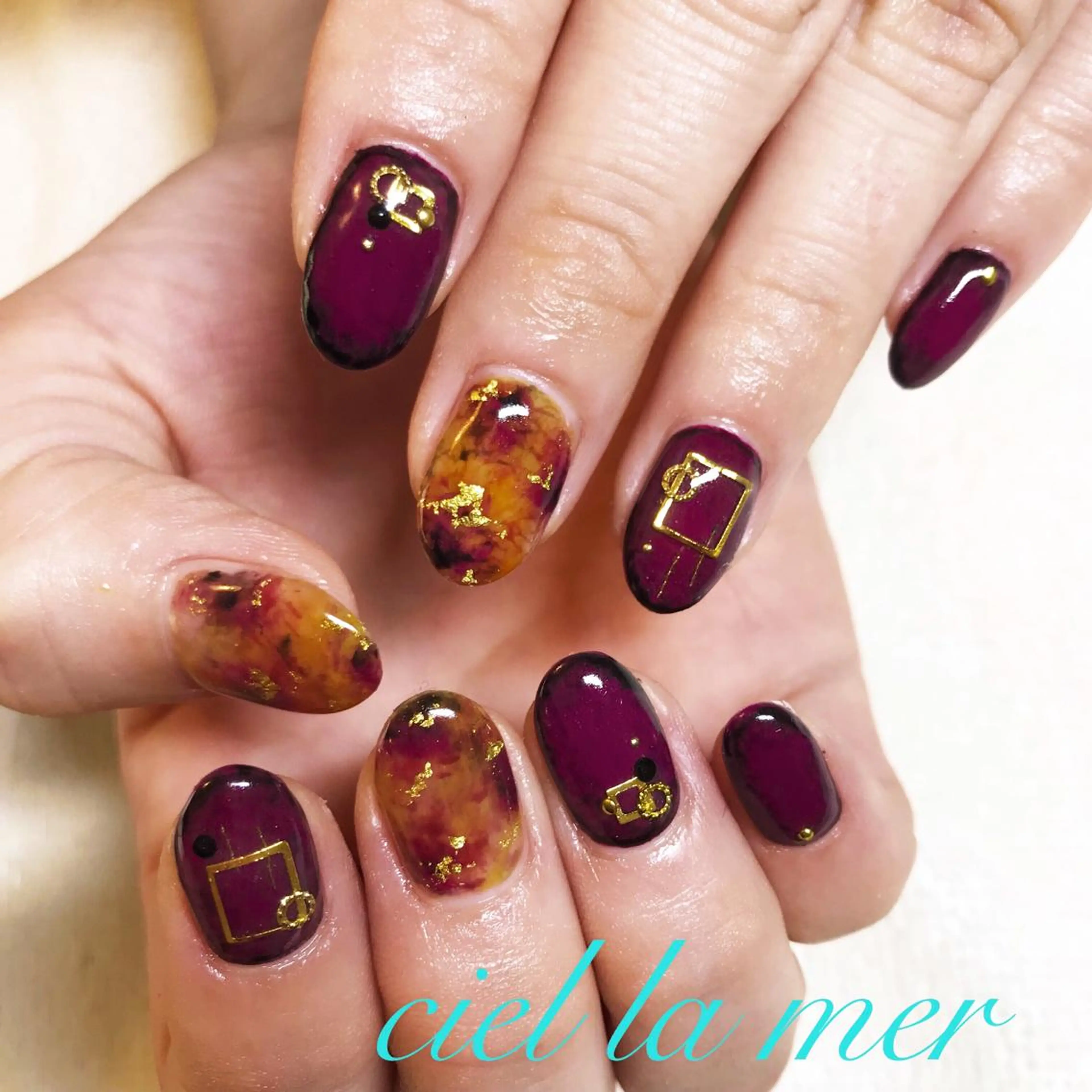 ネイル ハンドネイル フットネイル ciel la merのネイルデザイン