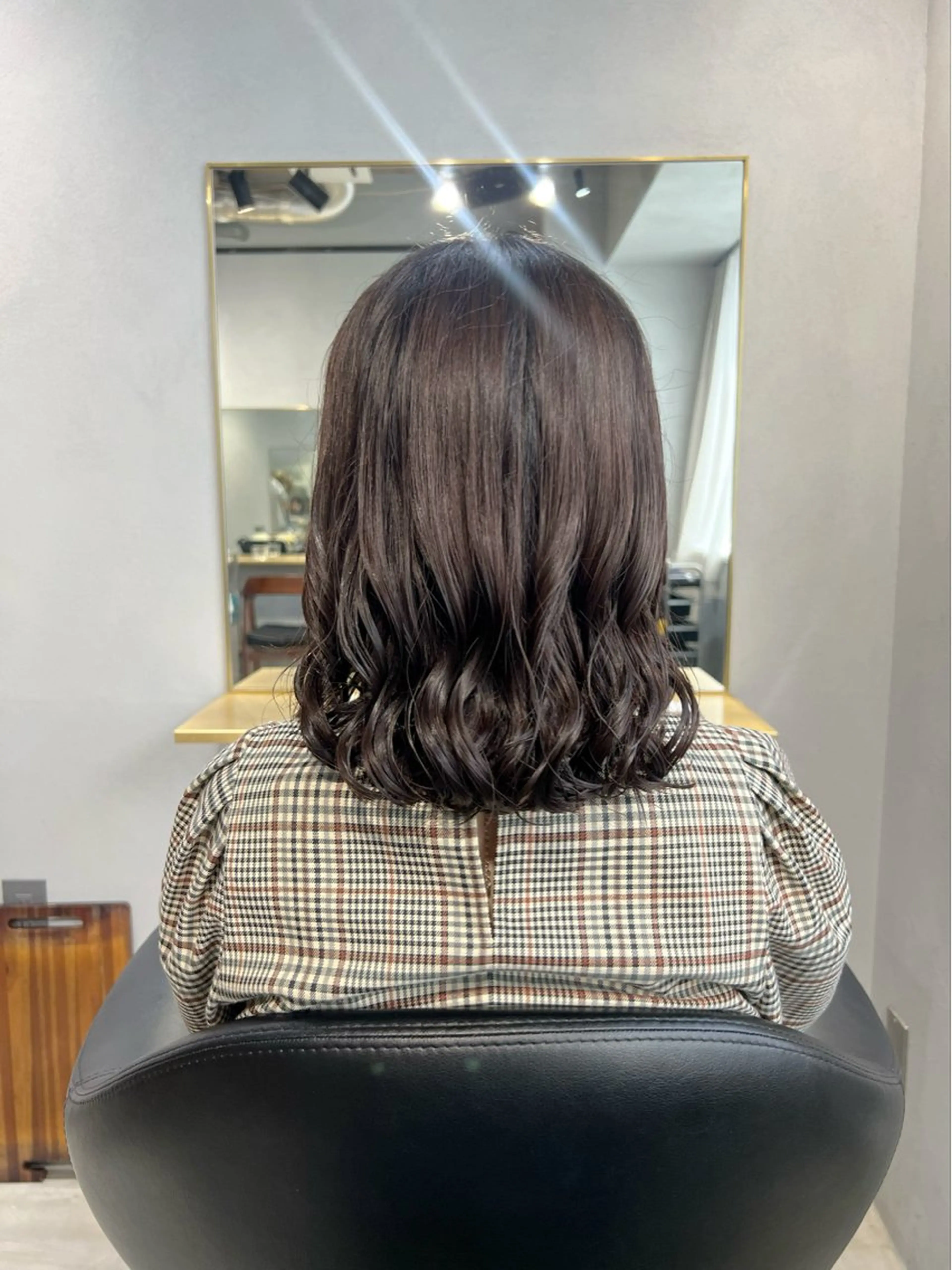 ミディアム カラー パーマ akane/ボブ /オリーブ/ブラウンのヘアスタイル