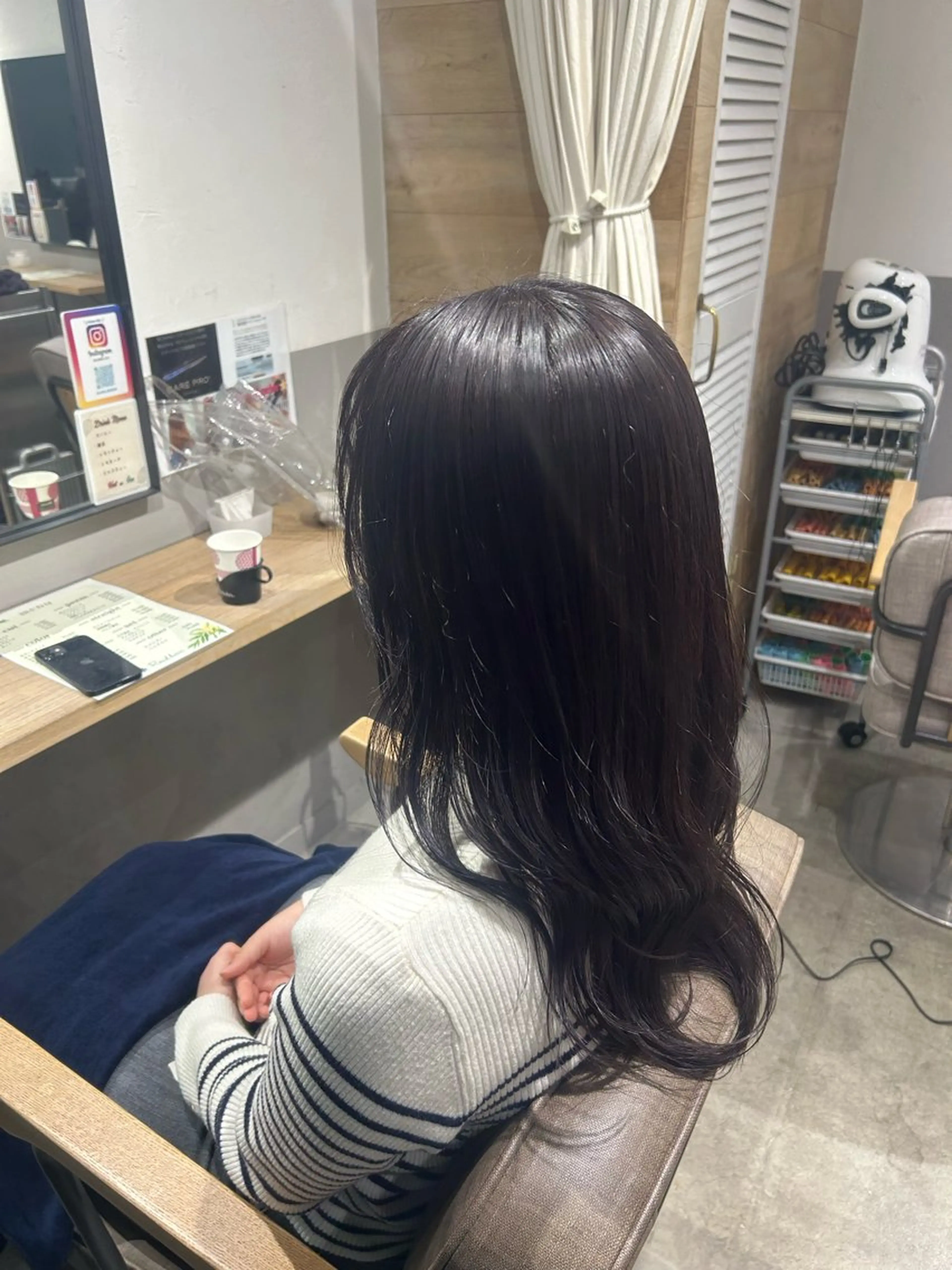 ロング カラー アッシュ ブルーカラー ブルーアッシュ ヘアカラー yuki 【ラピスタ池袋】のヘアスタイル