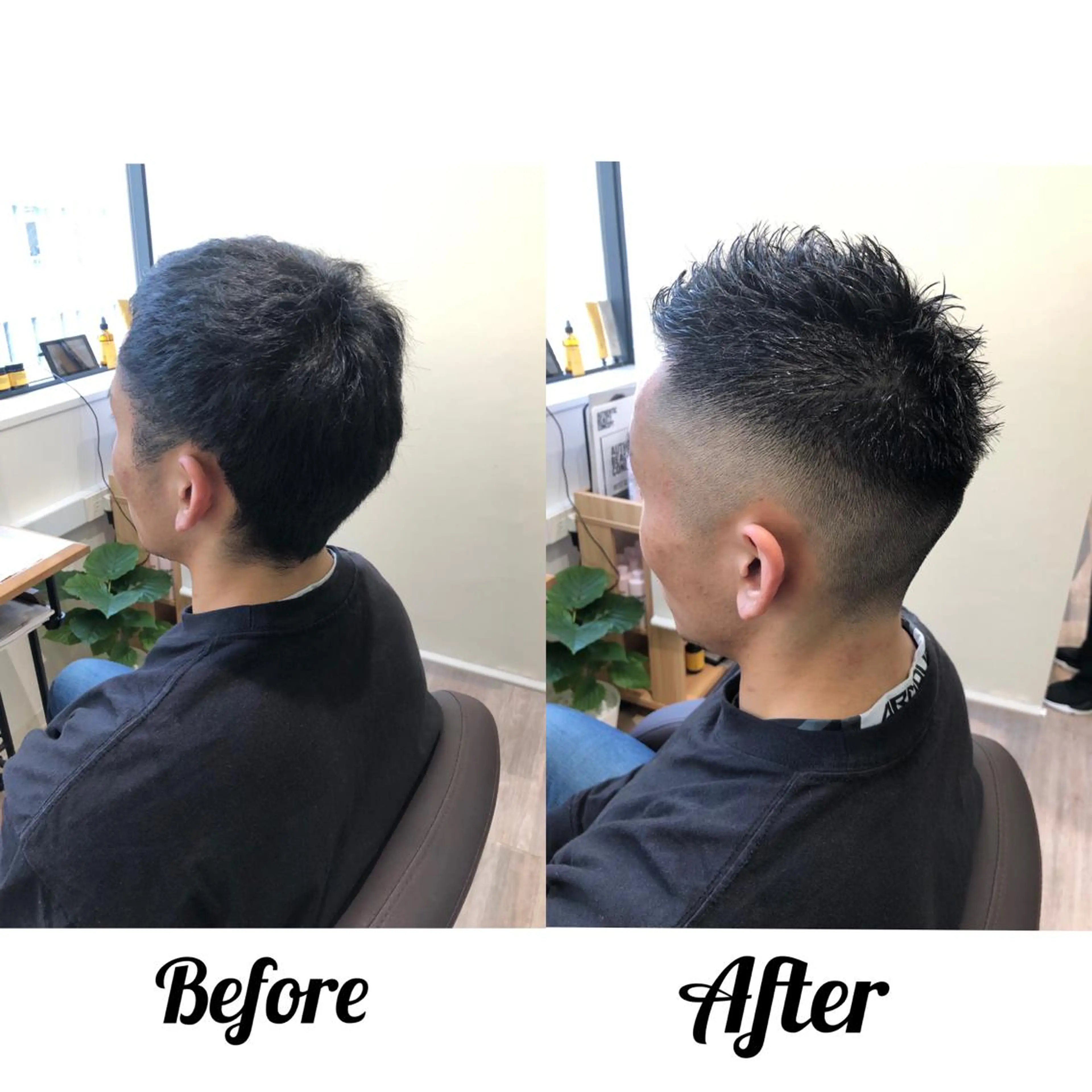 ショート カラー パーマ メンズ kiitos所属・関西センターパート メンズモデル募集のヘアスタイル