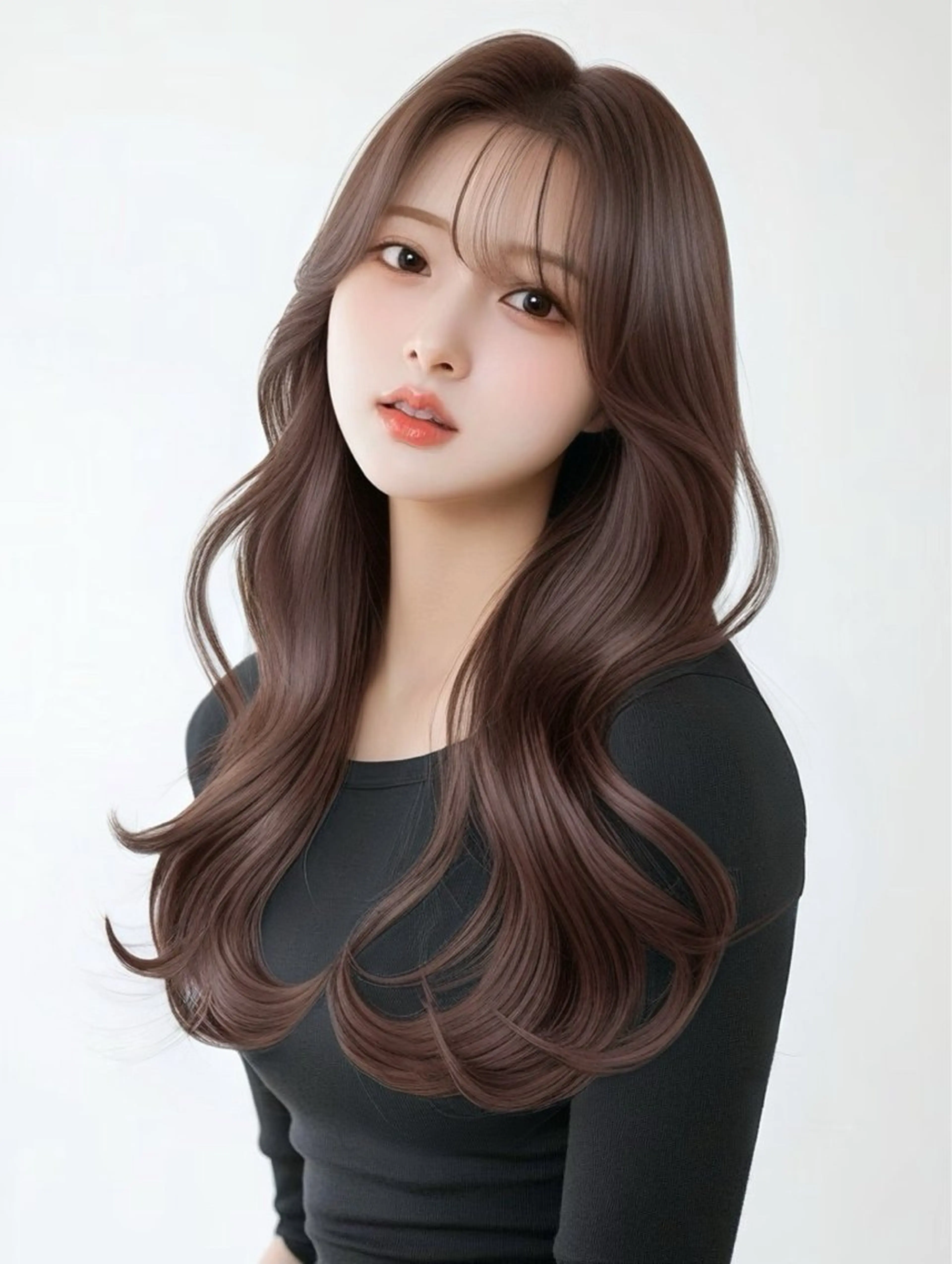 ロング ヘアカラー 透明感カラー × ハイトーン さきのヘアスタイル