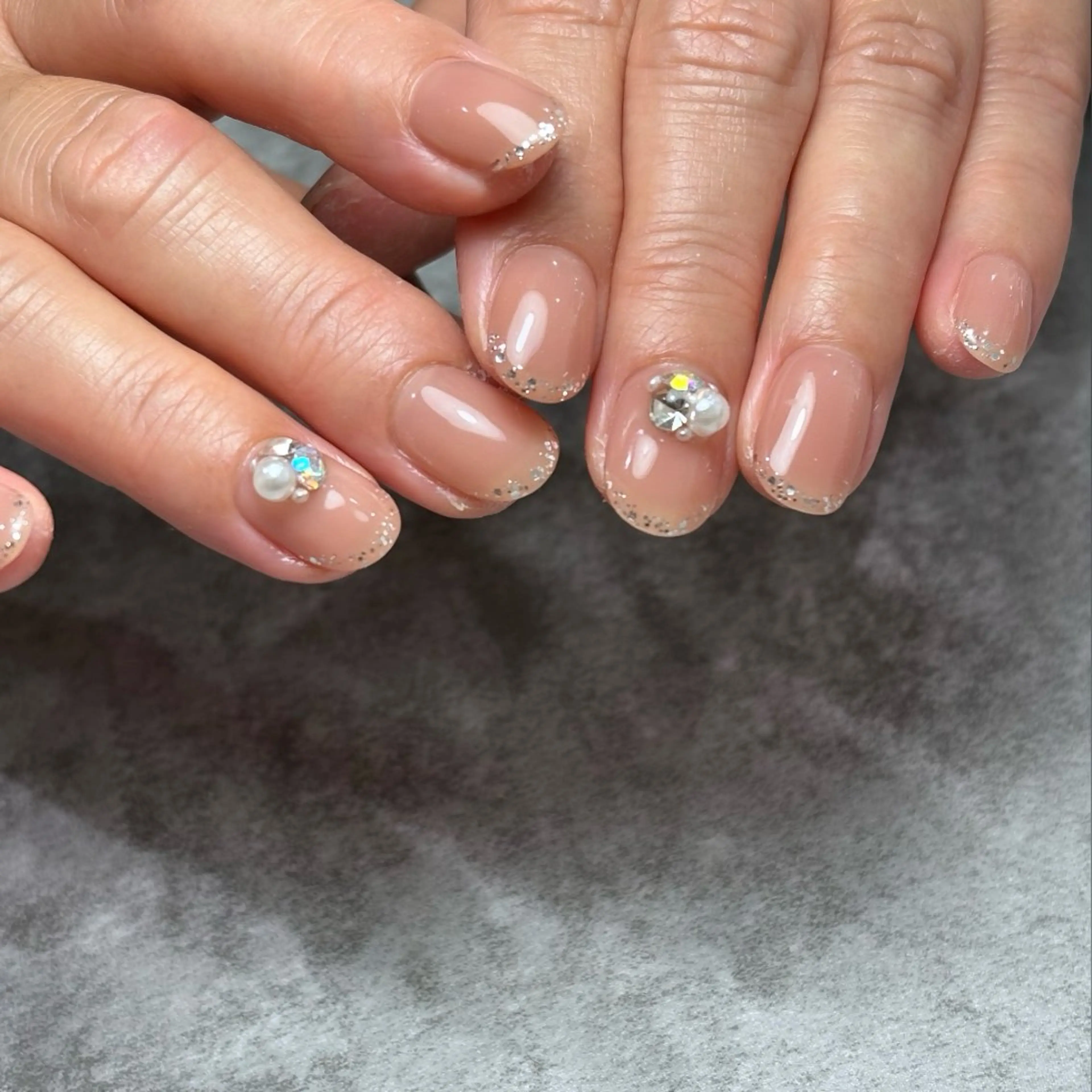 ネイル ストーンネイル ハンドネイル Nail  salon  Lebel所属・Nailsalon Lebelのネイルデザイン