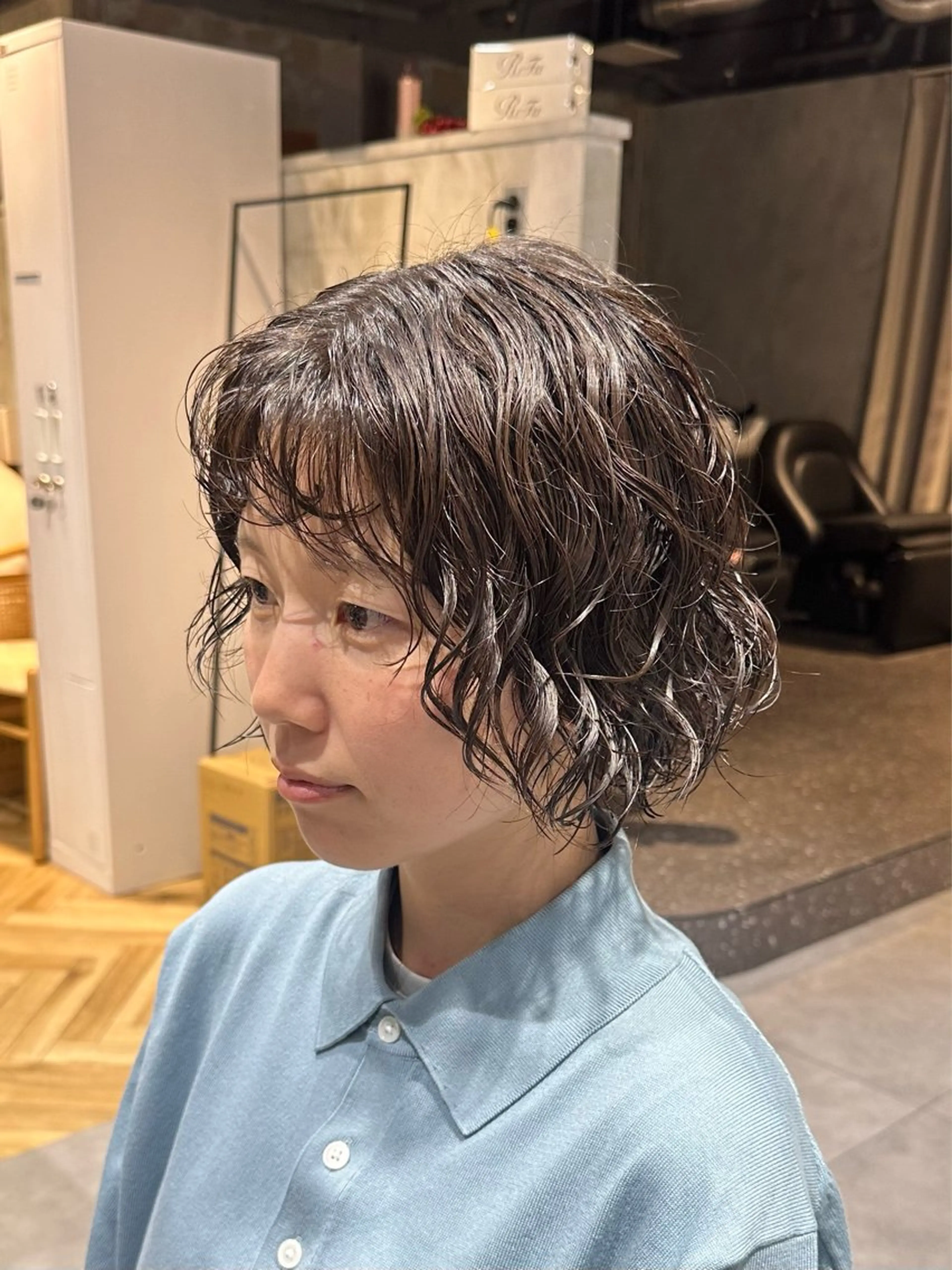 ショート カット パーマ 似合わせスタイル 山本風太のヘアスタイル