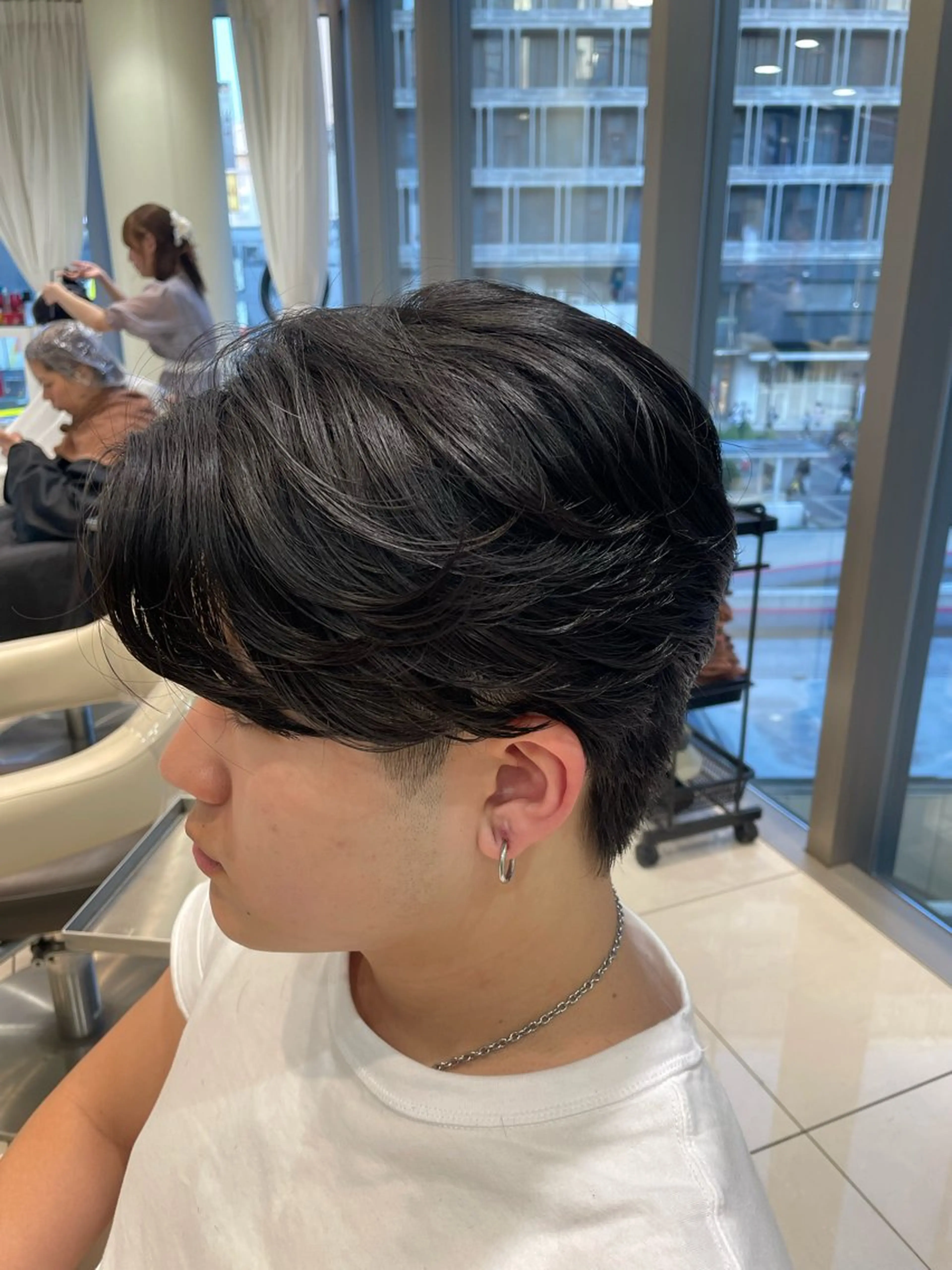 メンズ カット 曲がる縮毛矯正 川島爽楽のヘアスタイル