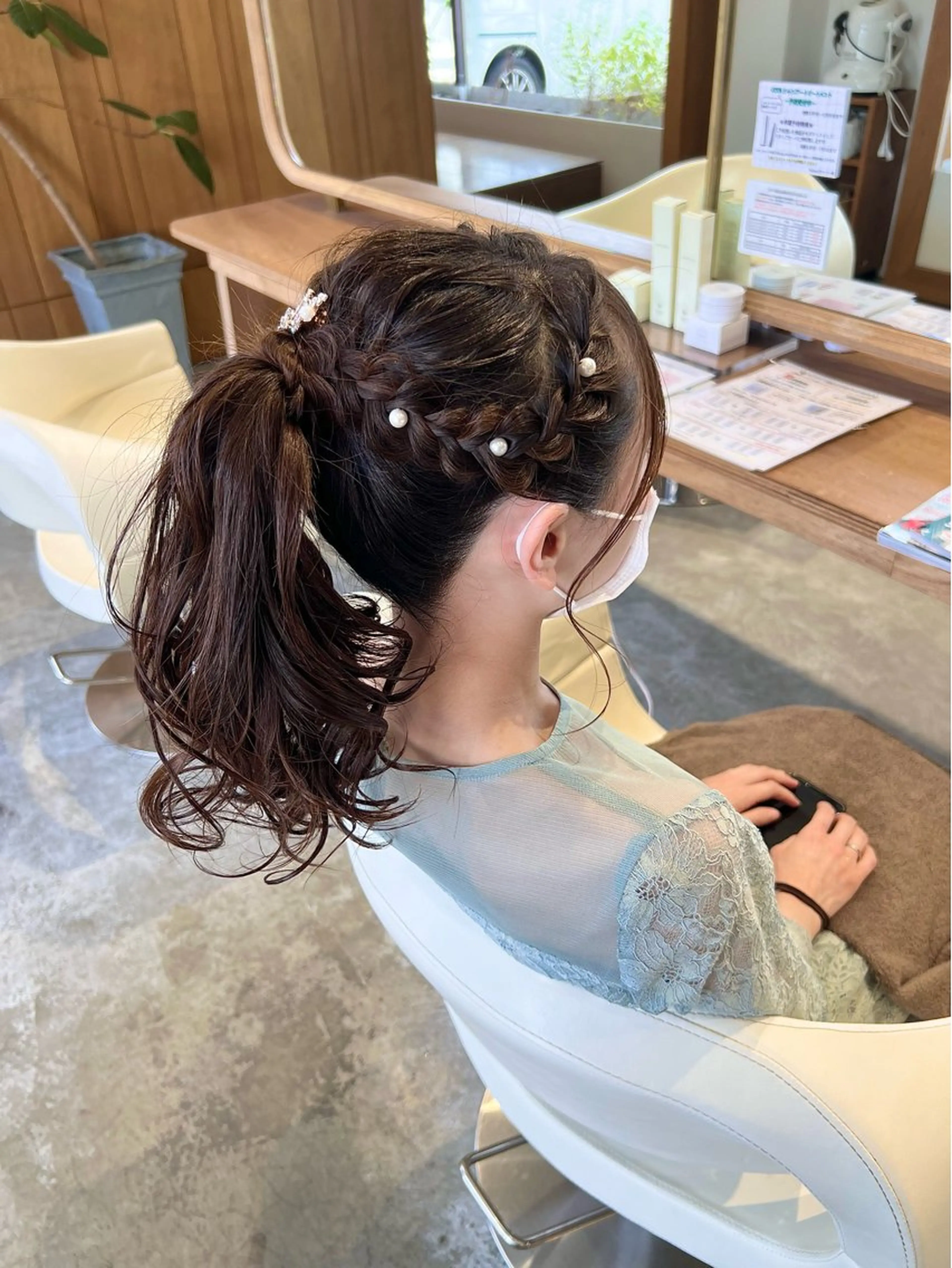 ヘアアレンジ ポニーテール ヘアセット フラム所属・WATANABE MISAKIのヘアスタイル