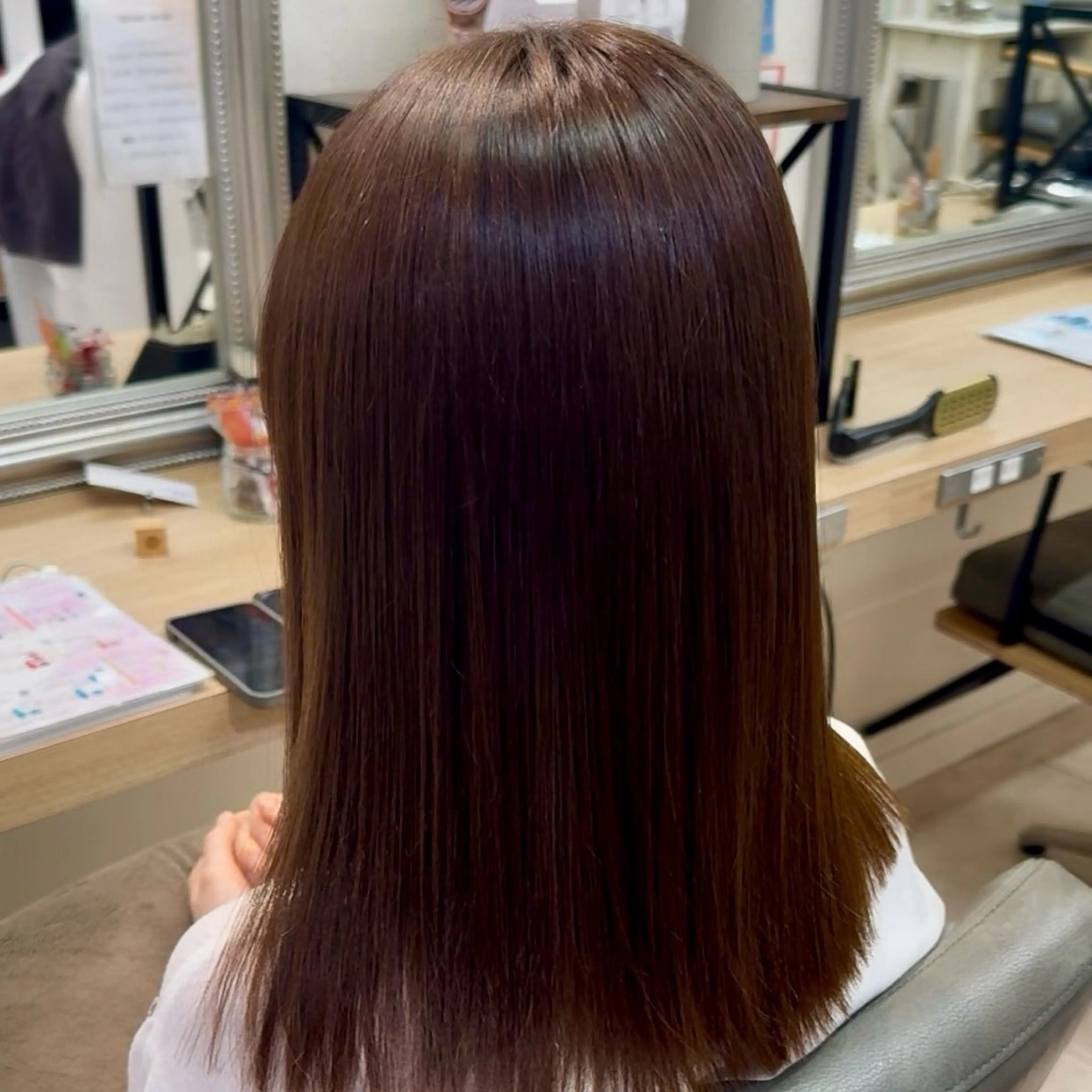 セミロング トリートメント トリートメント 癒しの艶髪ケア /下北沢/赤木僚汰のヘアスタイル