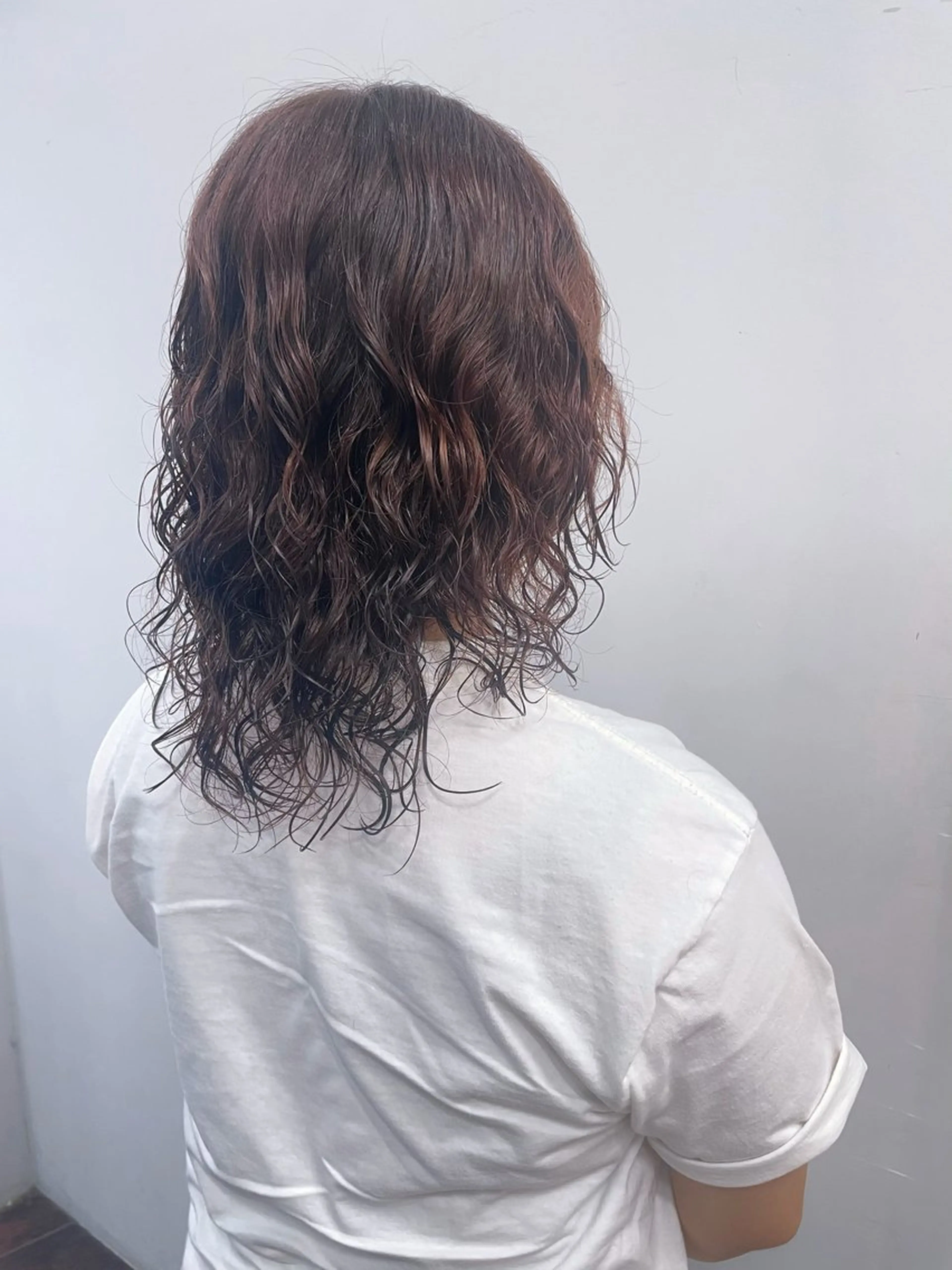 ミディアム カラー ヘアカラー 聖花/暖色カラー /縮毛矯正/透明感のヘアスタイル