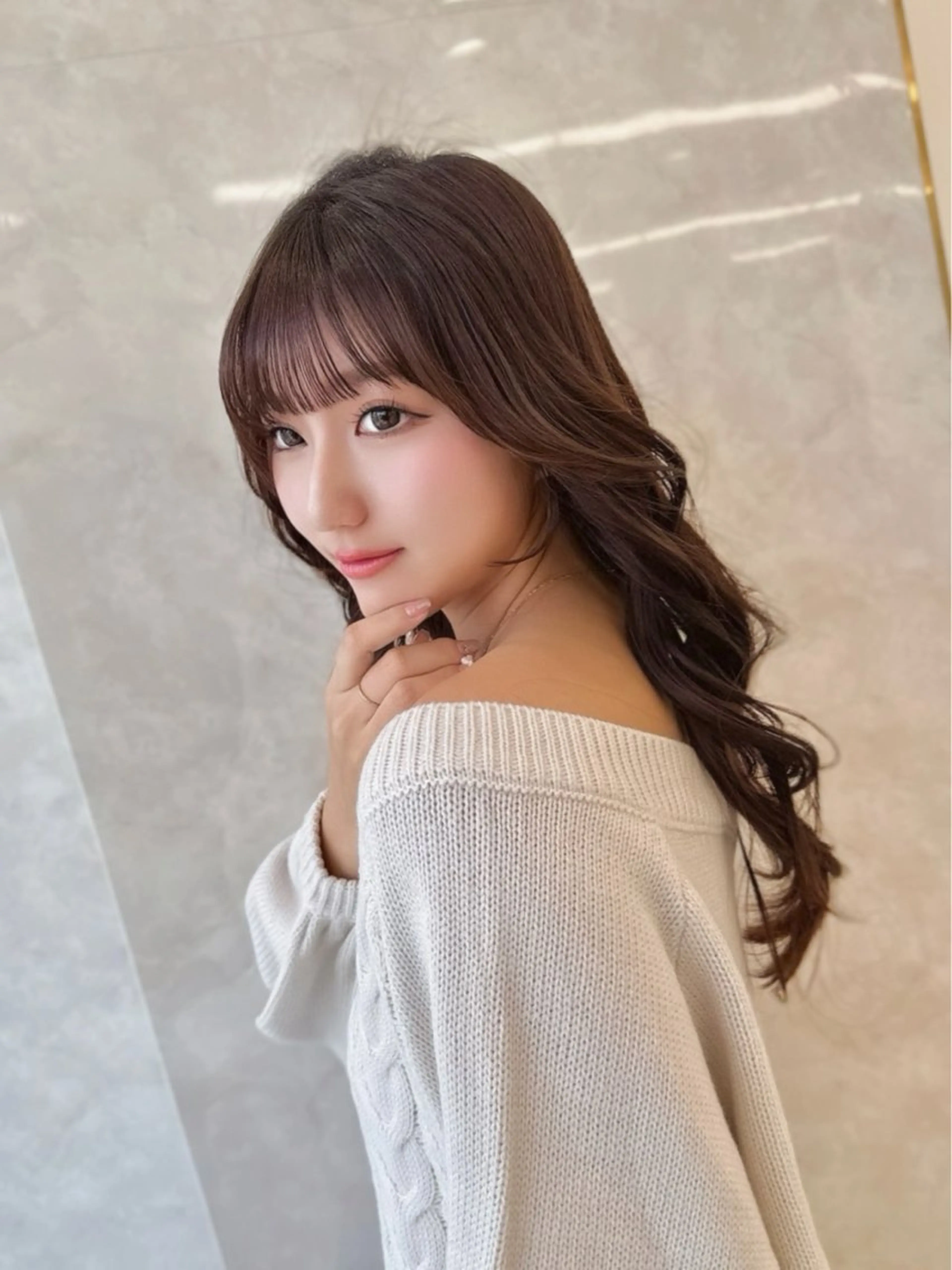 ロング カラー カット ヘアカラー トリートメント MAEUL luna所属・前髪顔周り/レイヤー 韓国/桔川恒のヘアスタイル