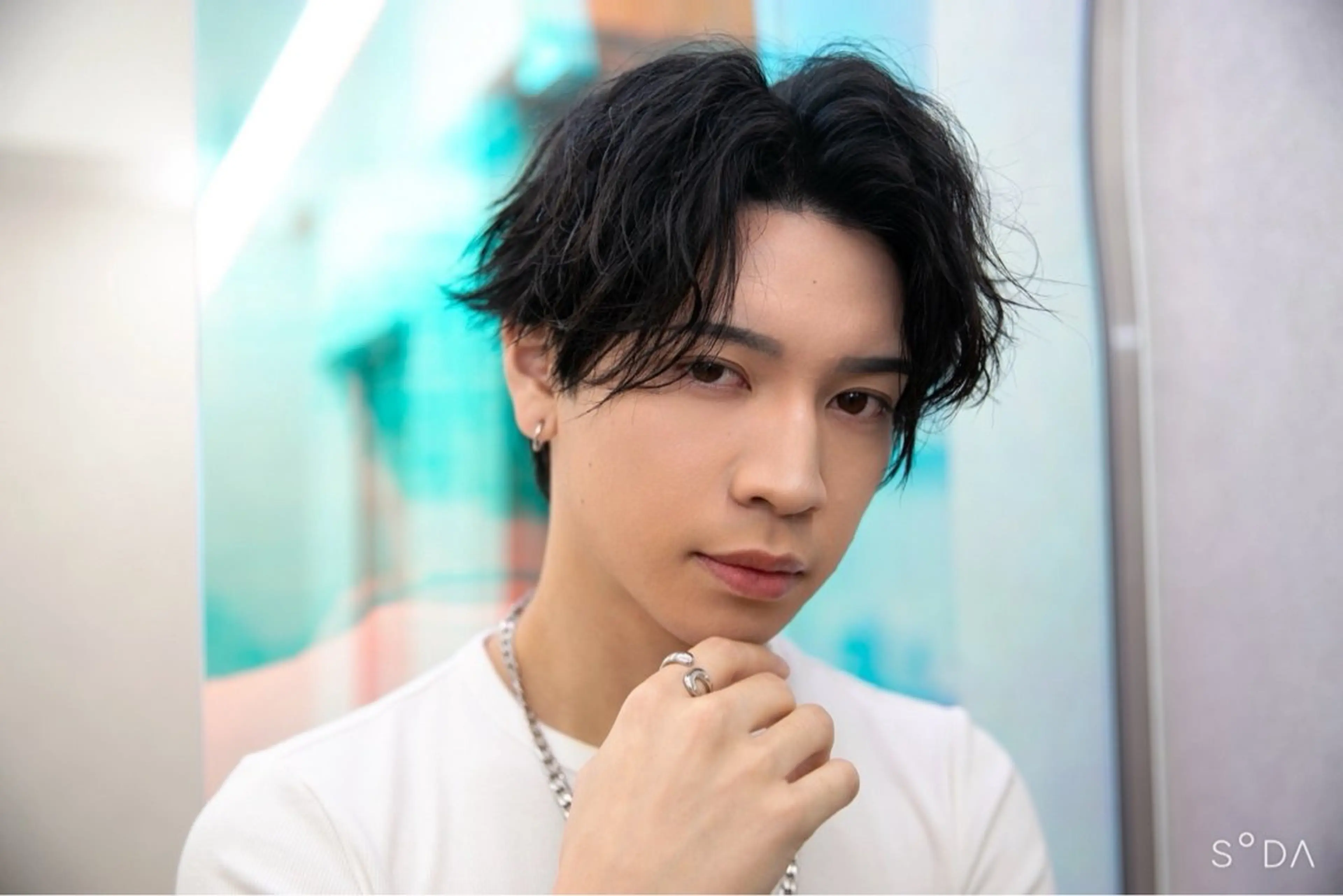 ショート メンズ センターパート 齊藤 大地のヘアスタイル