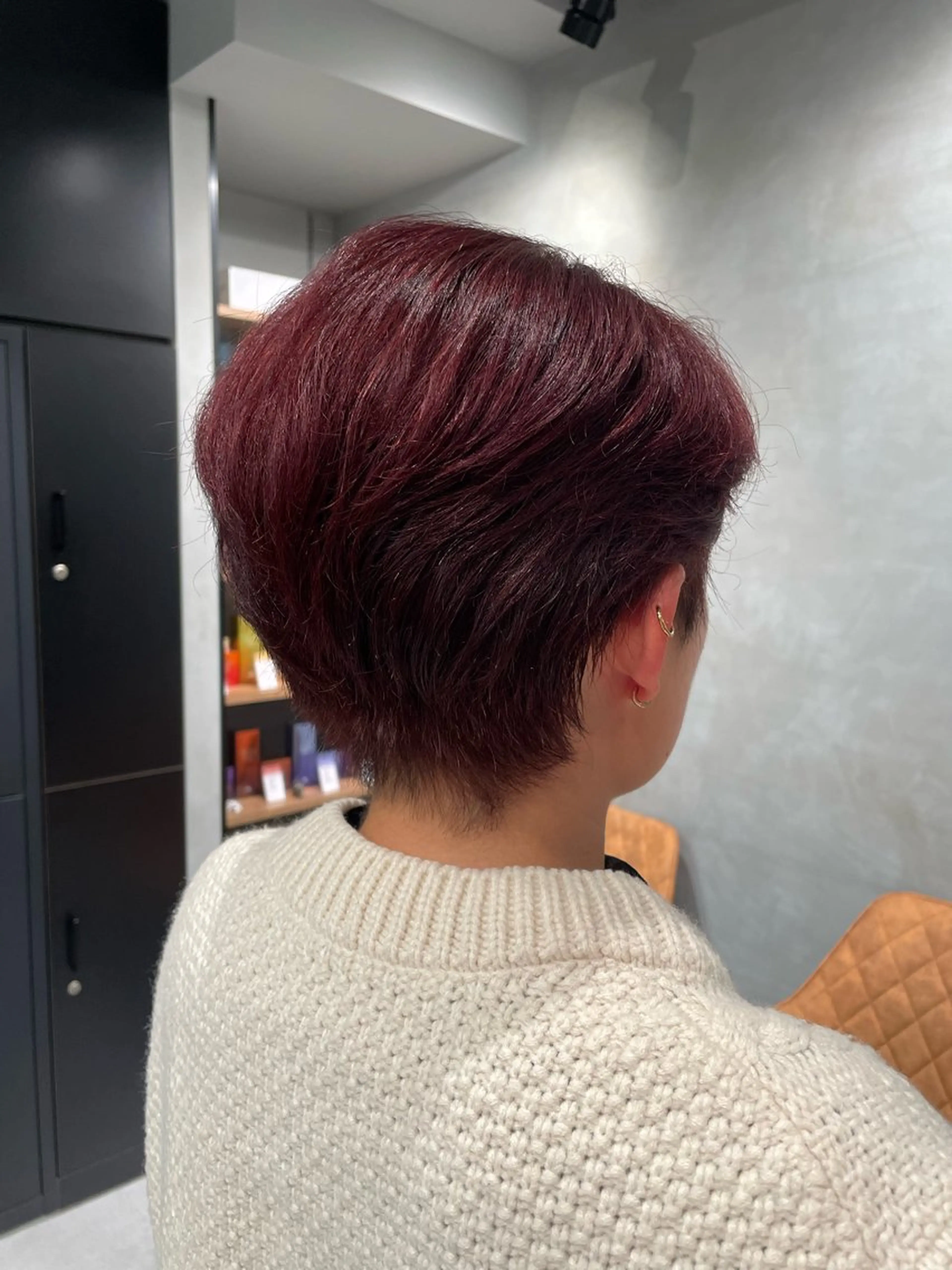 ショート カラー ヘアカラー ヘッドスパ ヘアセット 暖色レイヤー 🥀REIRIのヘアスタイル