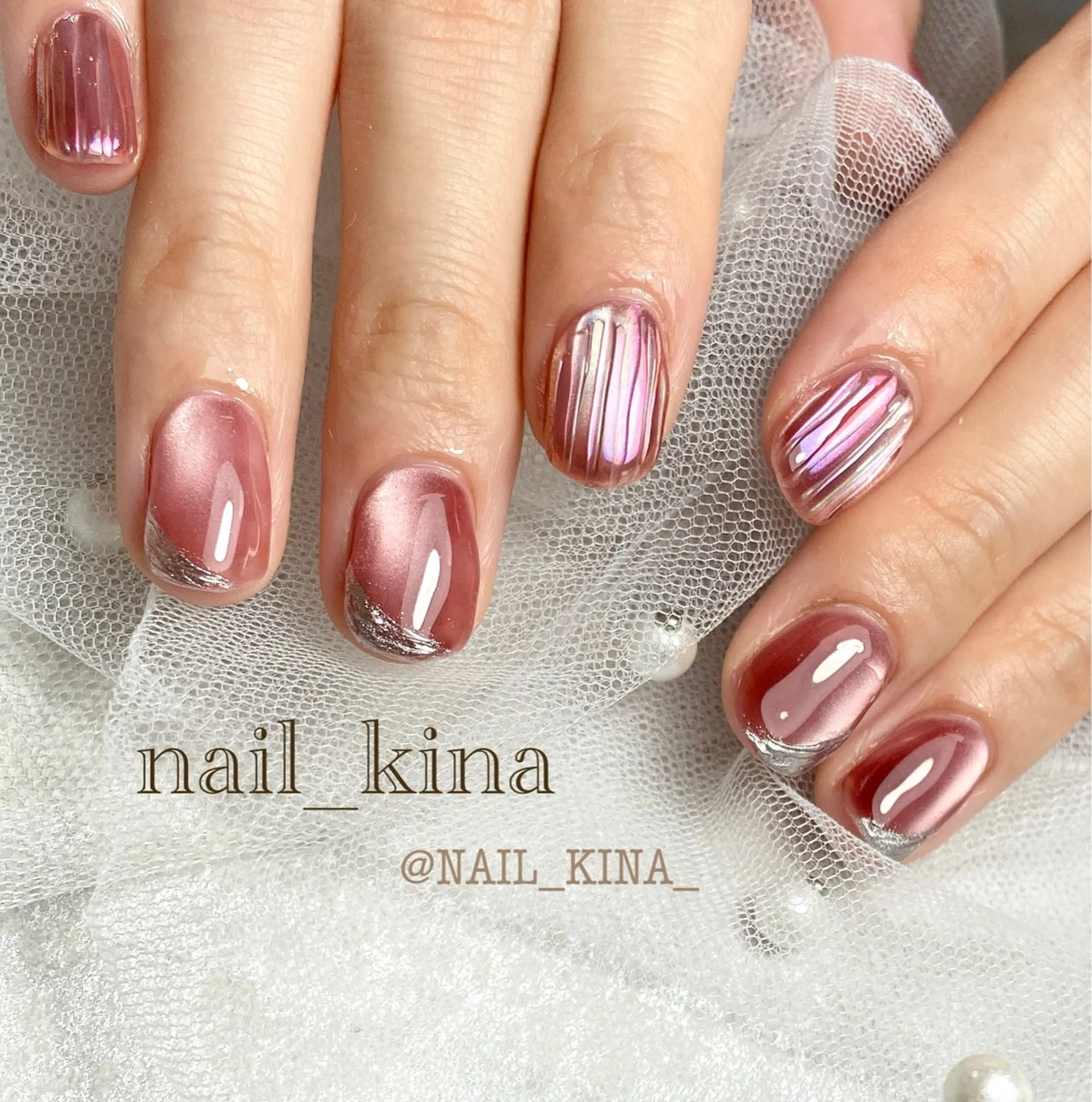 ネイル マグネットネイル ハンドネイル nail_ kinaのネイルデザイン