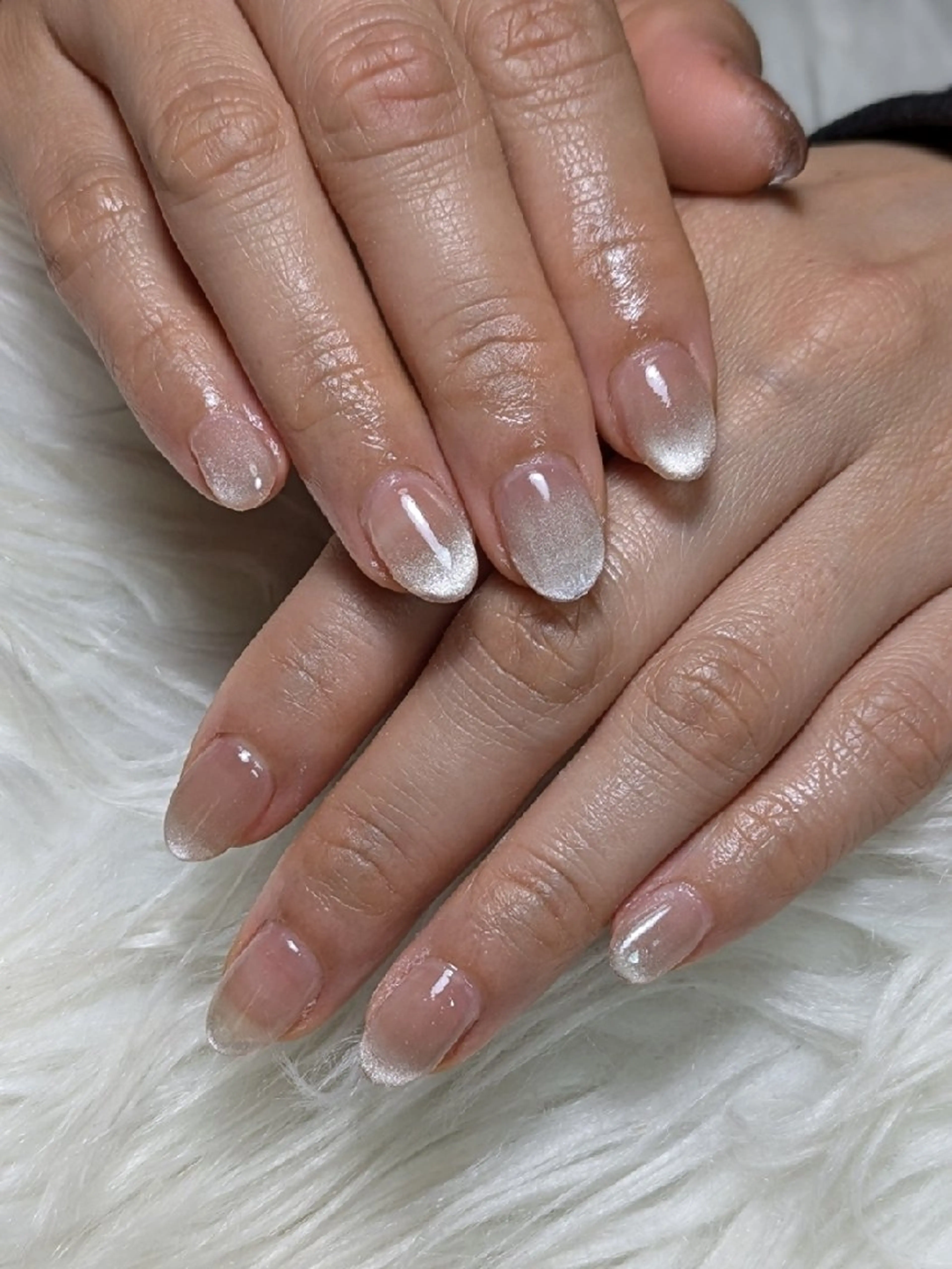 ネイル 長さ出し ジェルネイル グラデーション マグネットネイル ネイルチップ ハンドネイル m&pPrivate nailsalonのネイルデザイン