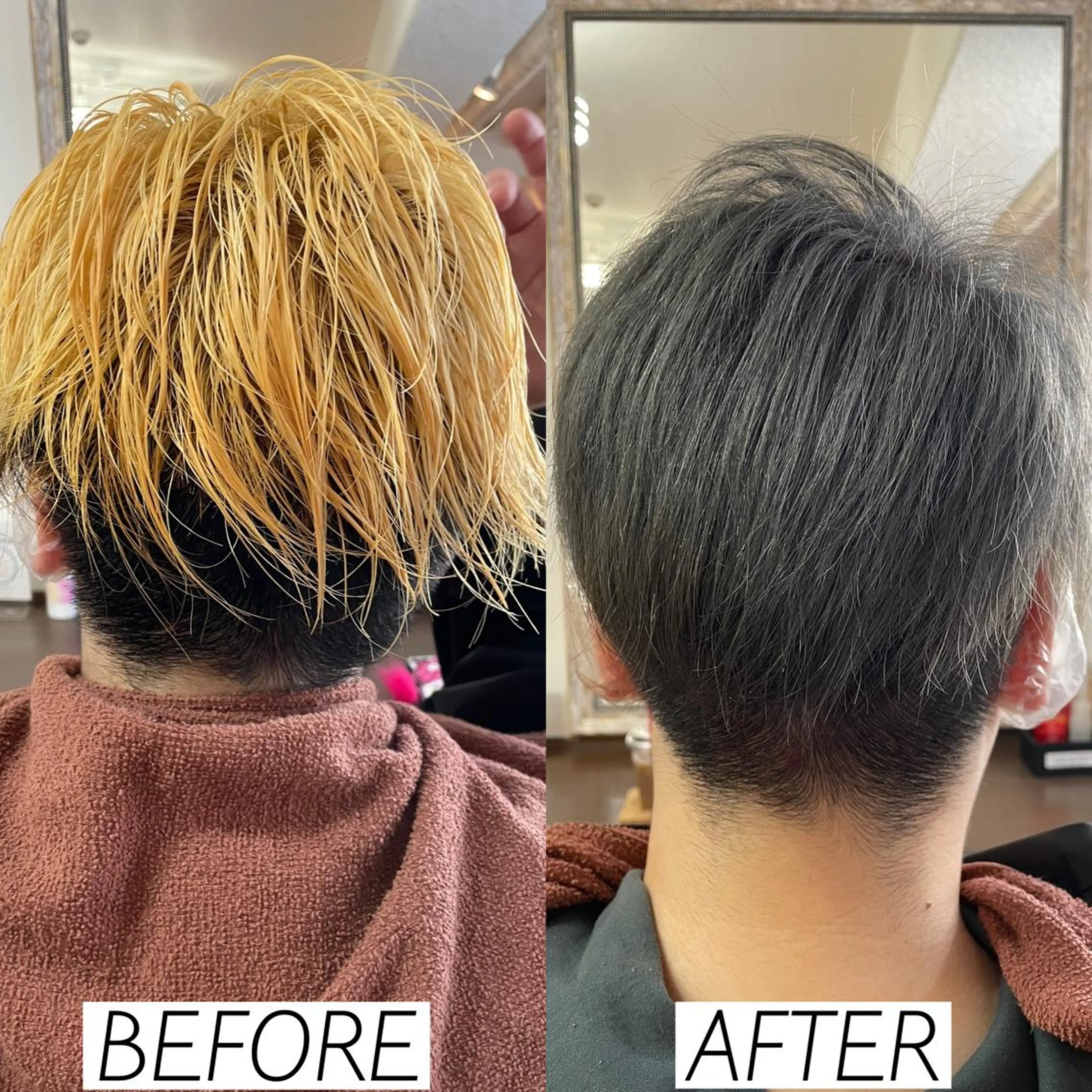ショート カラー メンズ メンズブリーチ ブリーチ グレージュ カット ヘアカラー 森田 一平のヘアスタイル