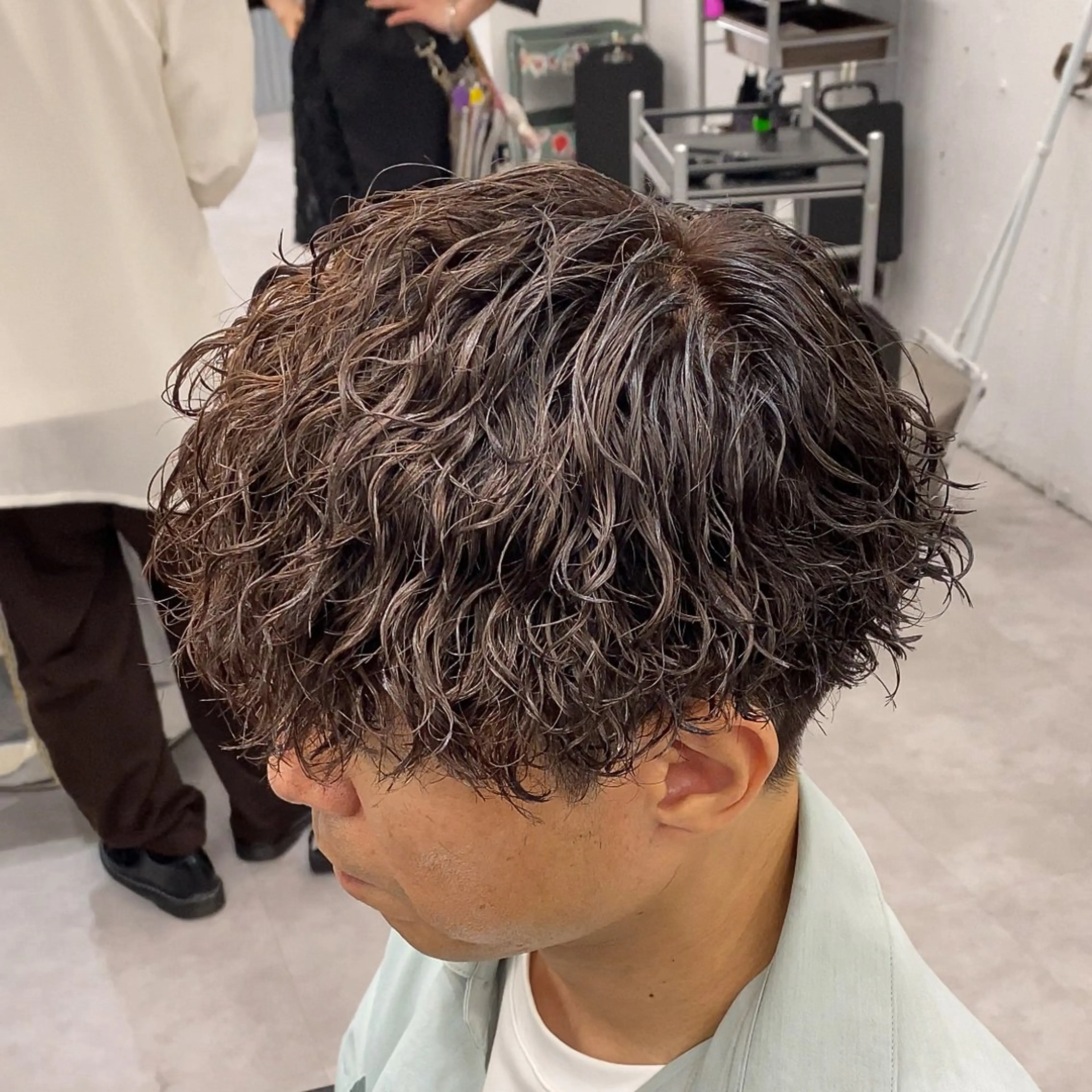 ショート パーマ メンズ カット パーマ メンズ特化LIBER 石川玲央のヘアスタイル