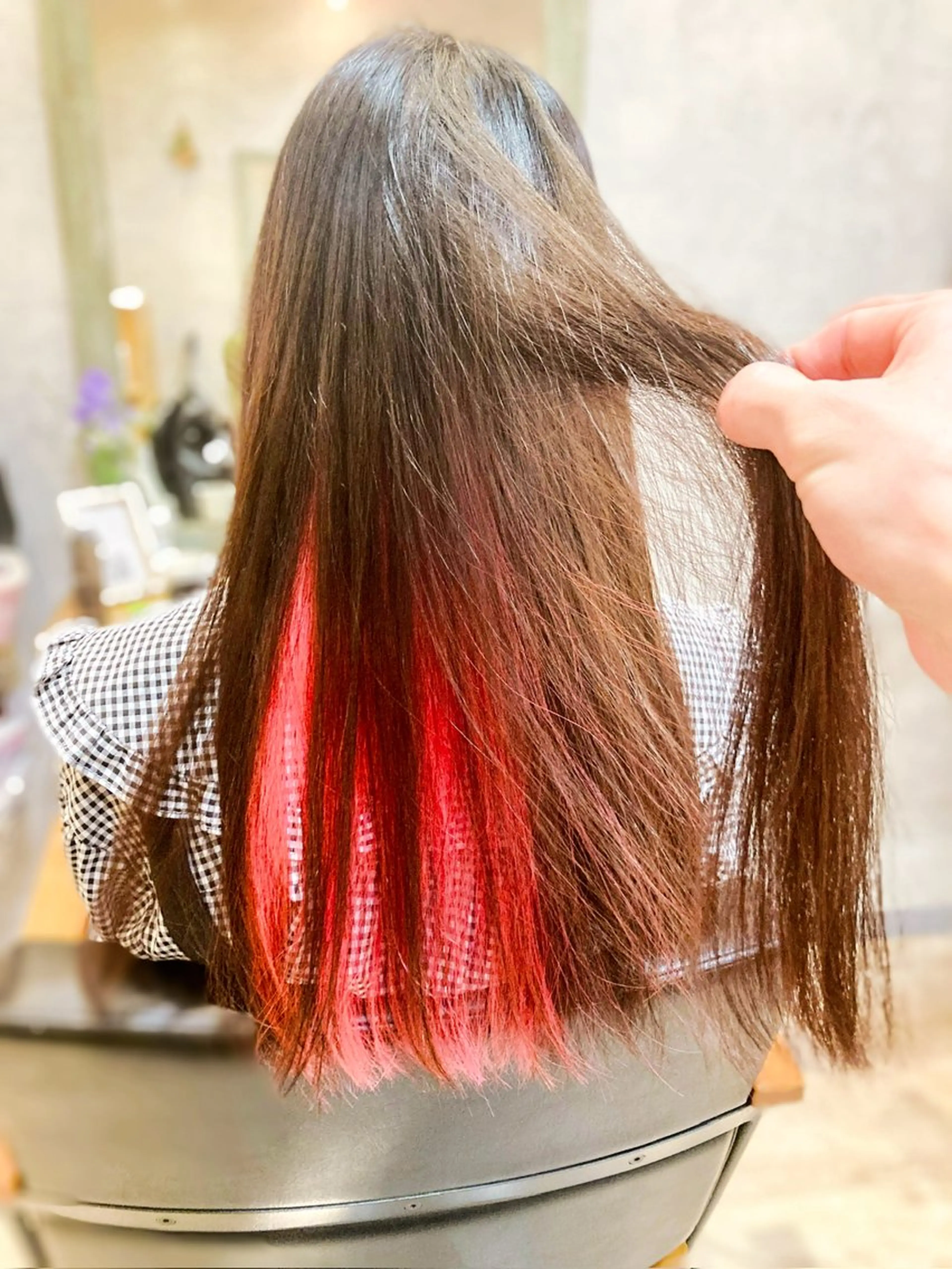 セミロング カラー ヘアアレンジ ピンクカラー カット ヘアカラー パーマ 縮毛矯正 トリートメント 中西 将🌈"たすく"のヘアスタイル