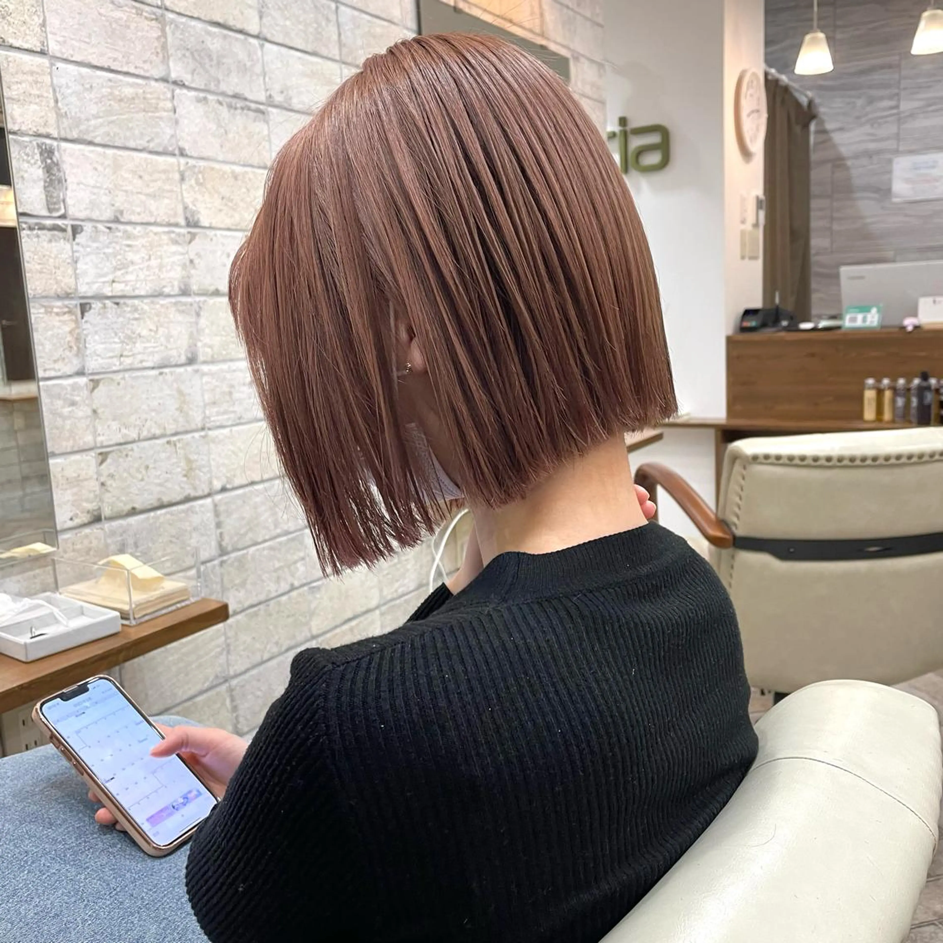 ショート カラー 髪質改善 中川　翔のヘアスタイル