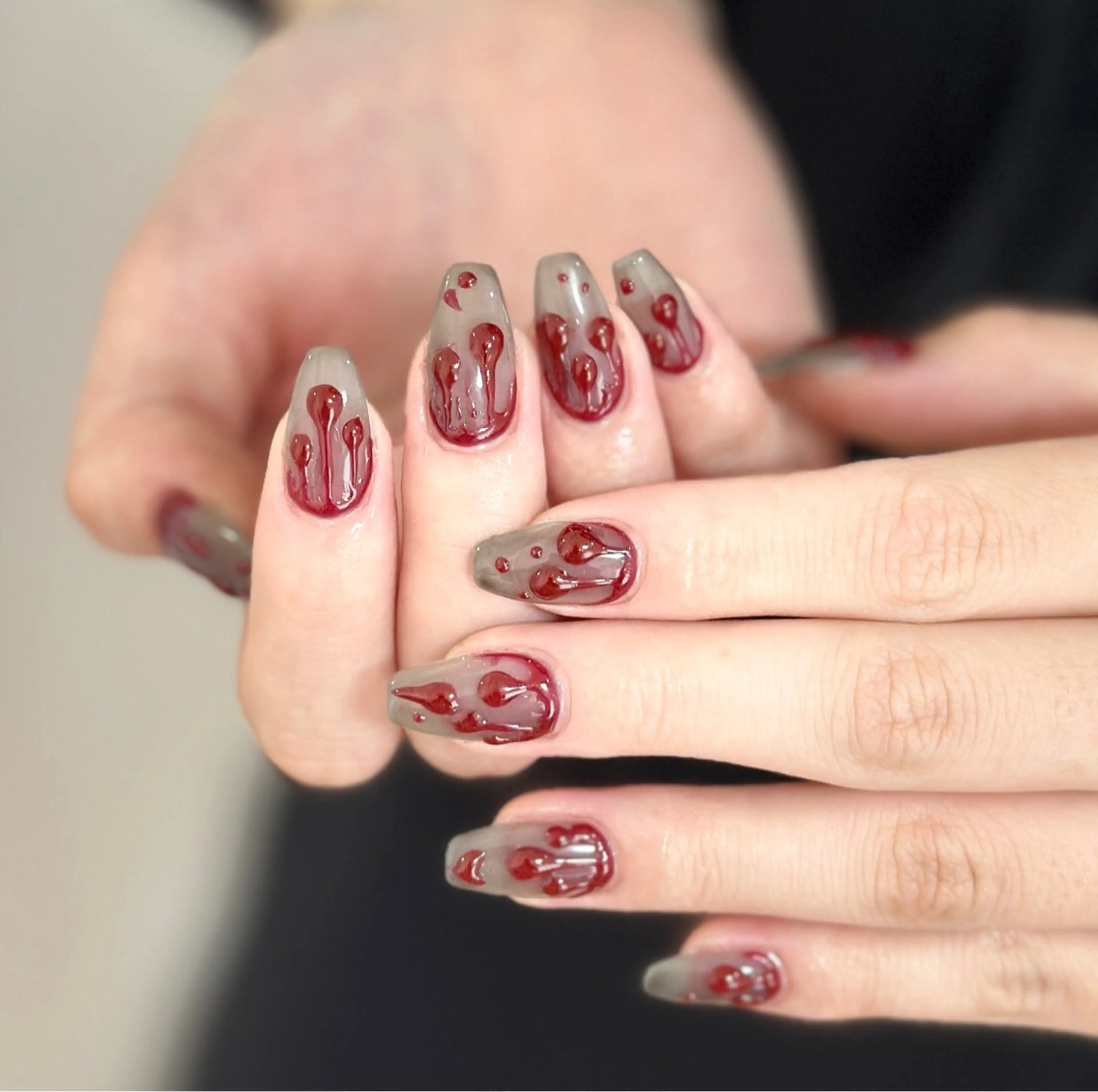 ネイル ハンドネイル Kaka_ パラジェル、長さだしのネイルデザイン