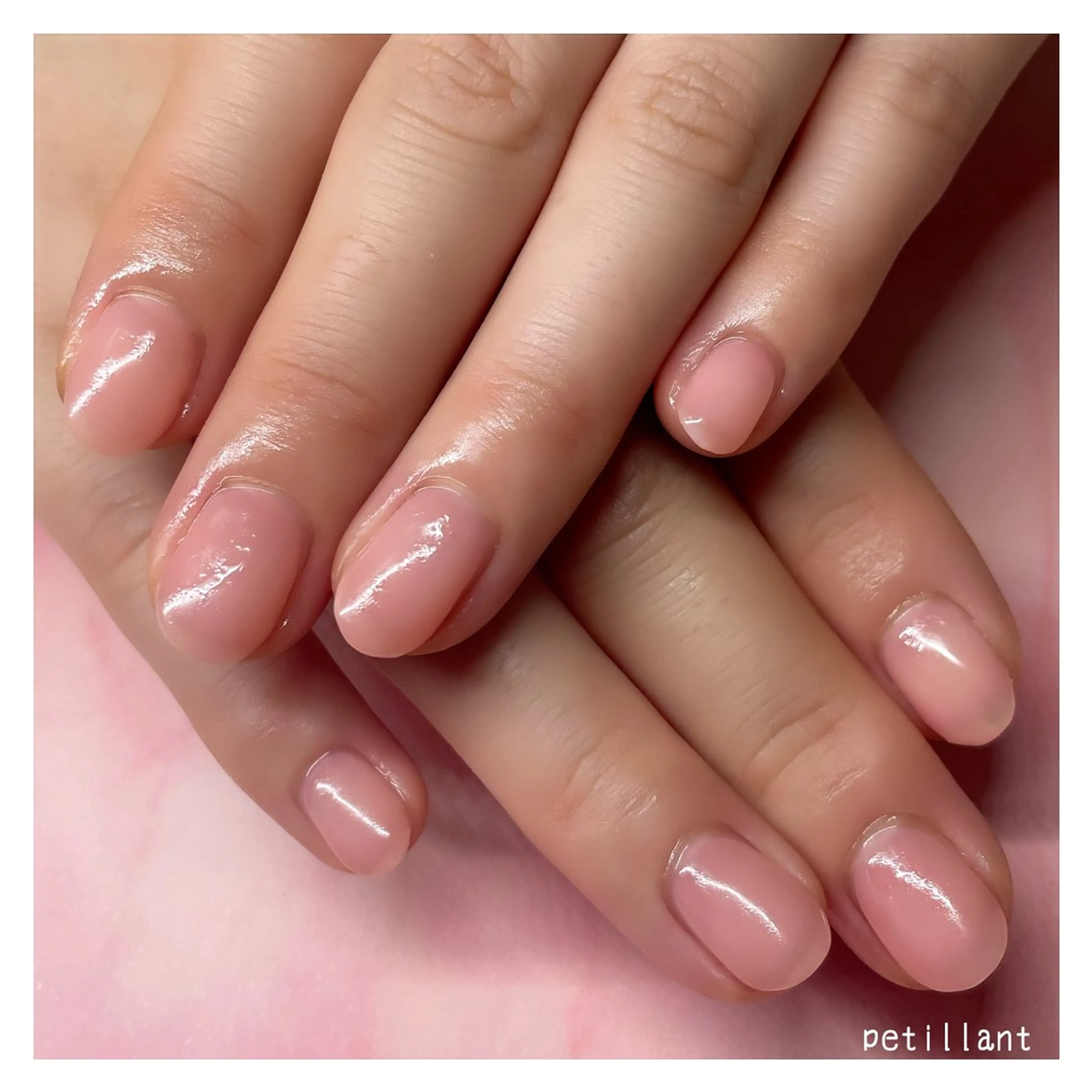 ネイル クリアネイル ピンク petillant所属・nail salon petillantのネイルデザイン