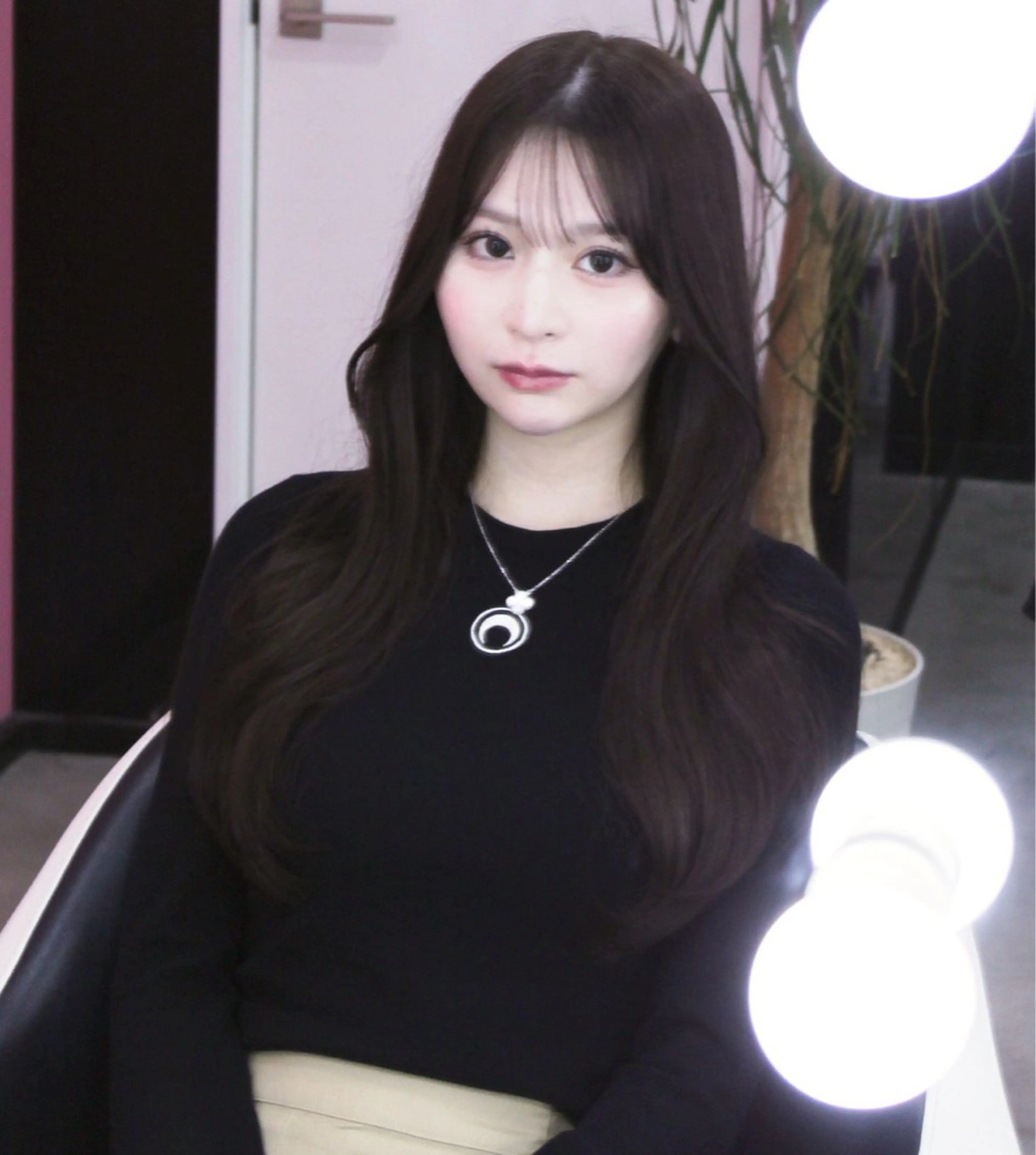 韓国風レイヤーカットの写真