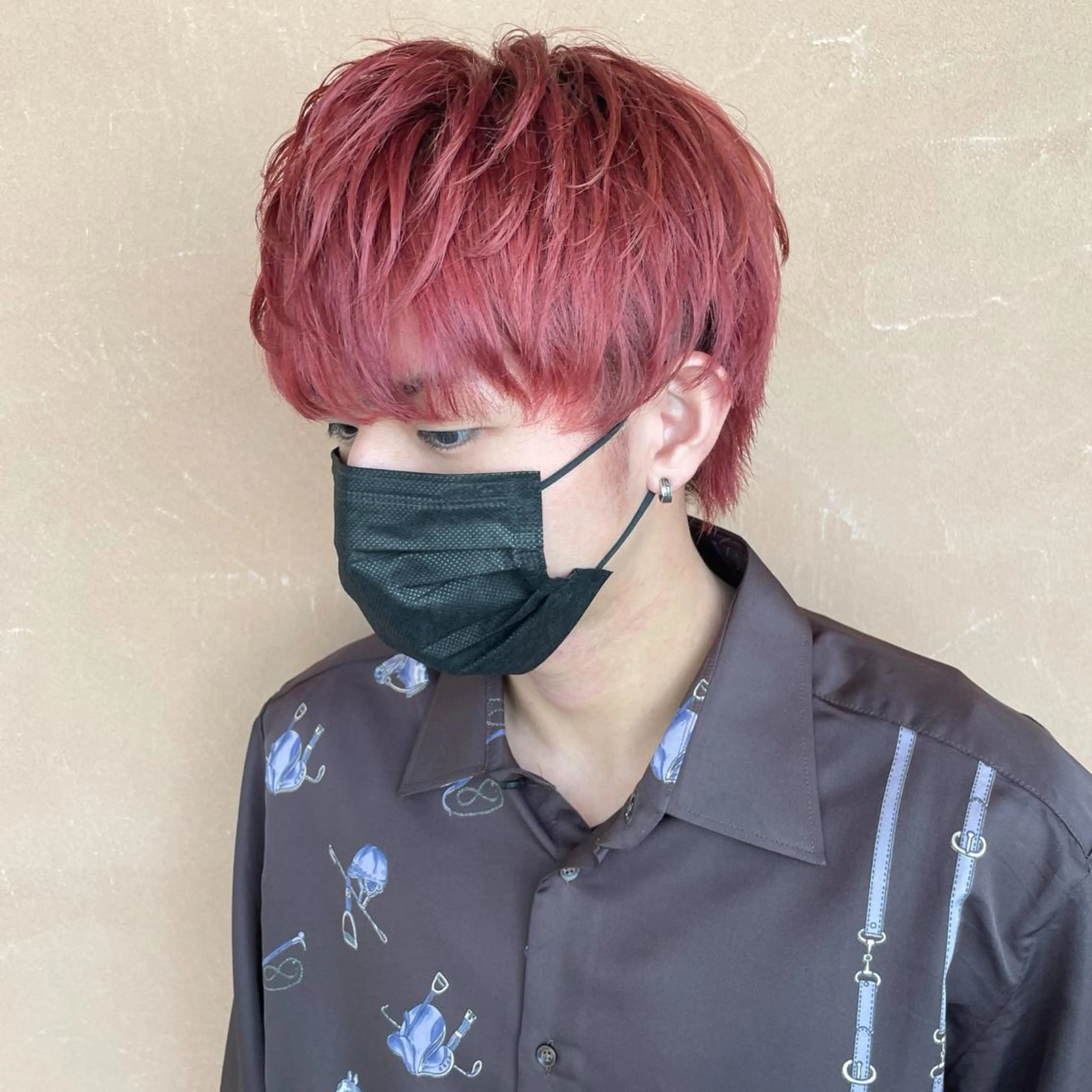 ショート カラー パーマ メンズ カット パーマ トリートメント Lull (シェアサロンReco VIProom)所属・Lull1人美容室 バレイヤージュのヘアスタイル