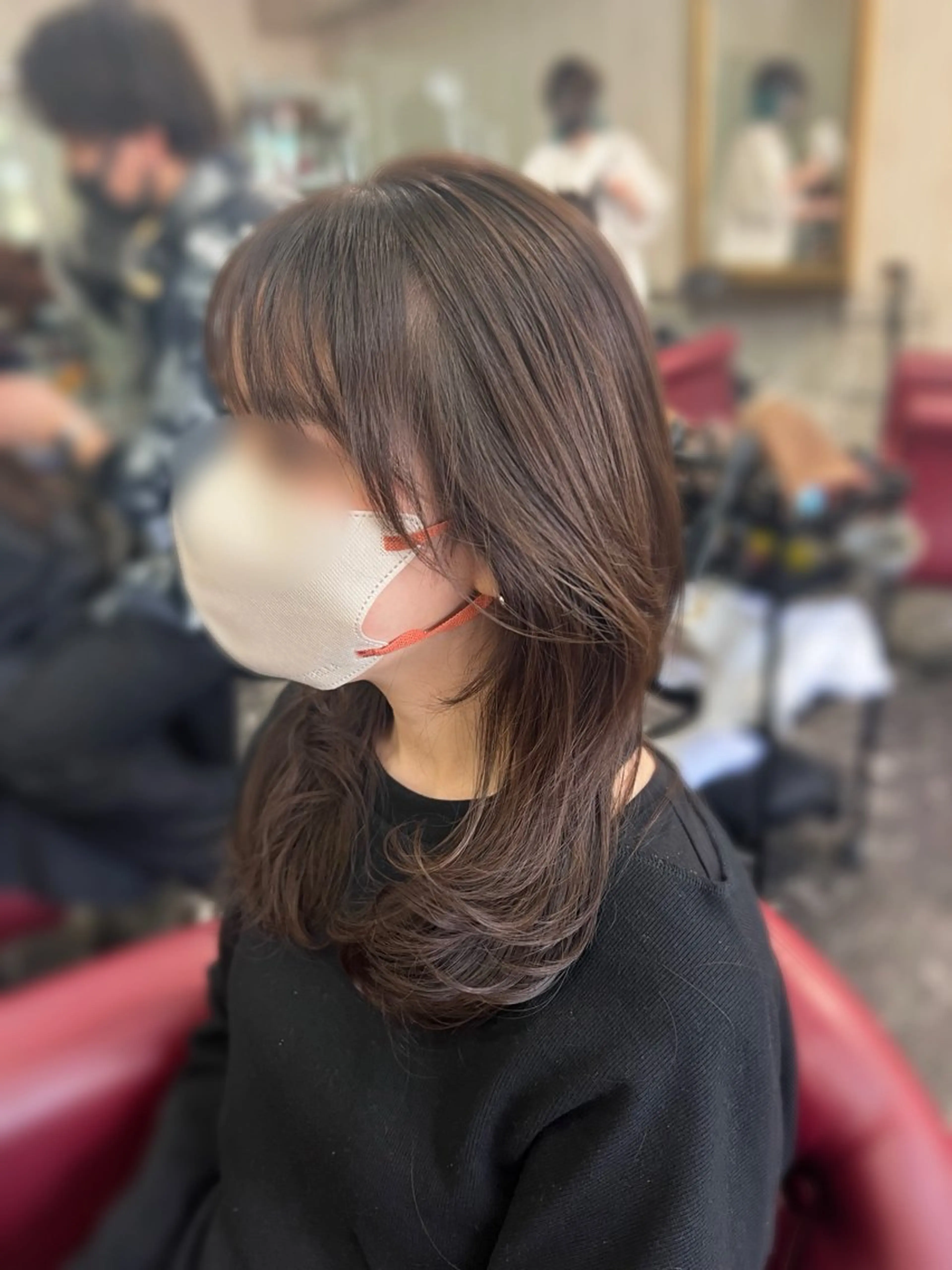 ミディアム 髪質改善 レイヤーカット トリートメント Seed 縮毛矯正専門店【髪質改善】所属・スーパーロング育成 💖田所のヘアスタイル
