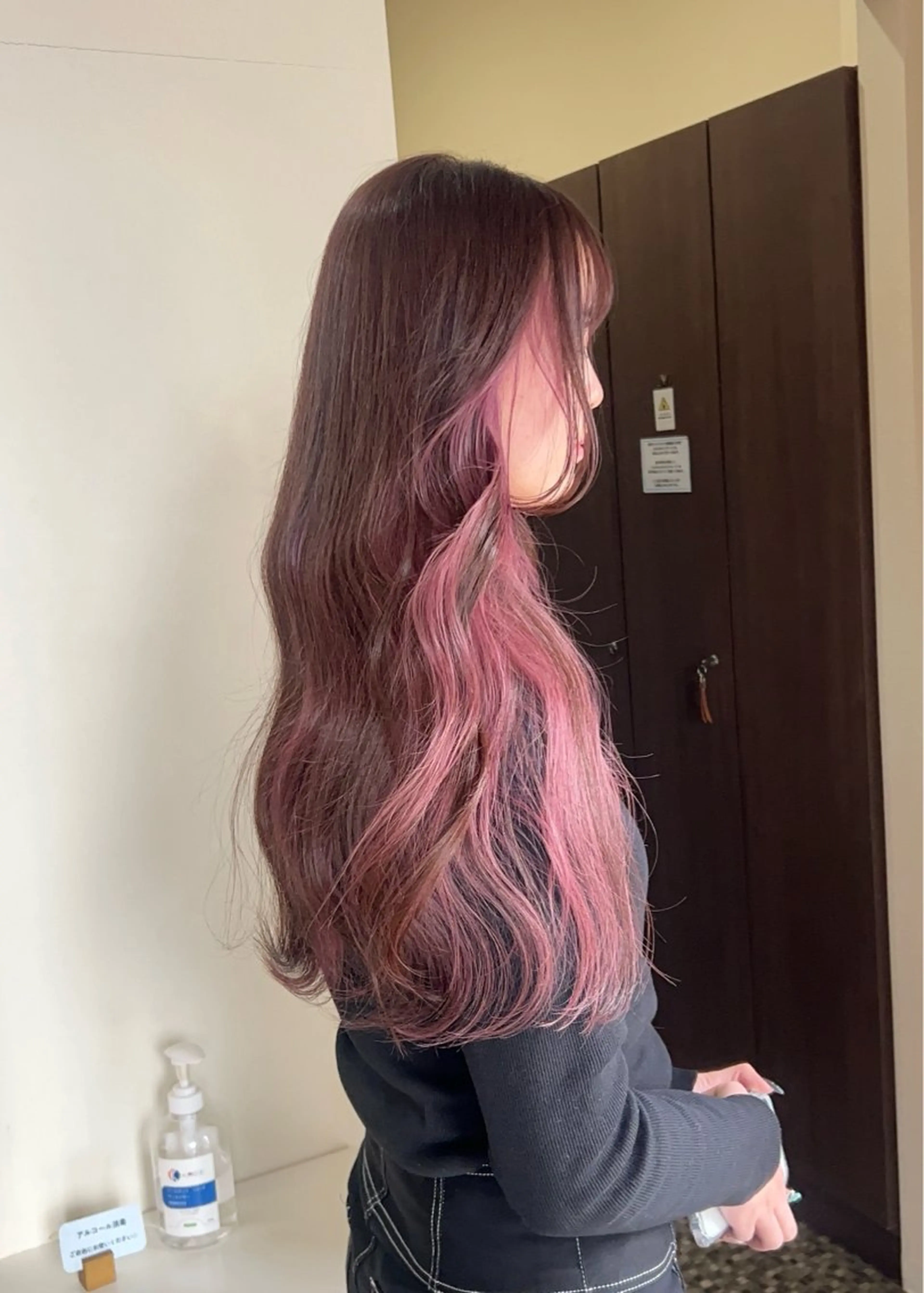 ロング カット ヘアカラー 譜久島 かりんのヘアスタイル