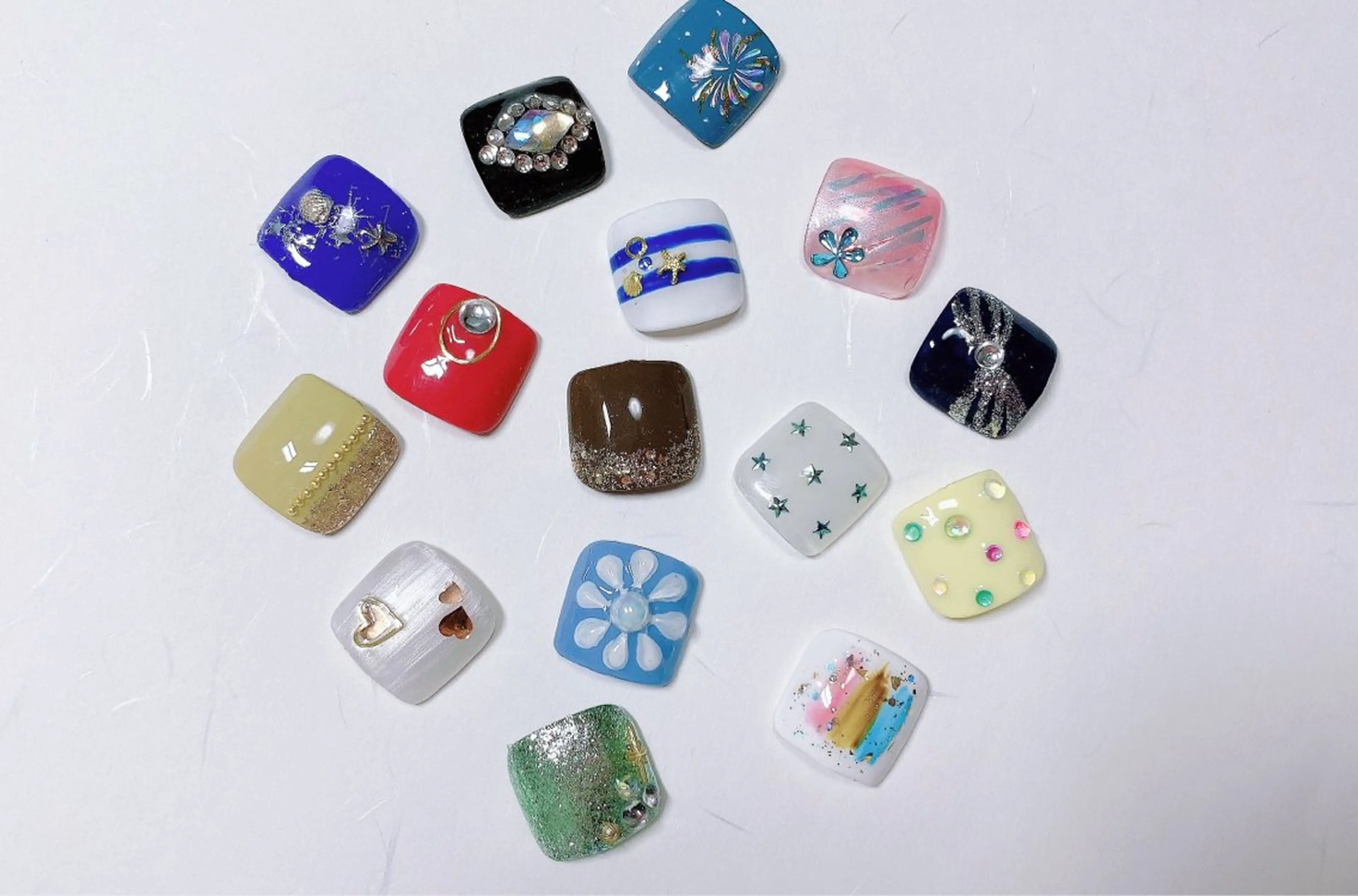 ネイル 長さ出し フットネイル ジェルネイル 韓国ネイル マグネットネイル Nail Annのネイルデザイン