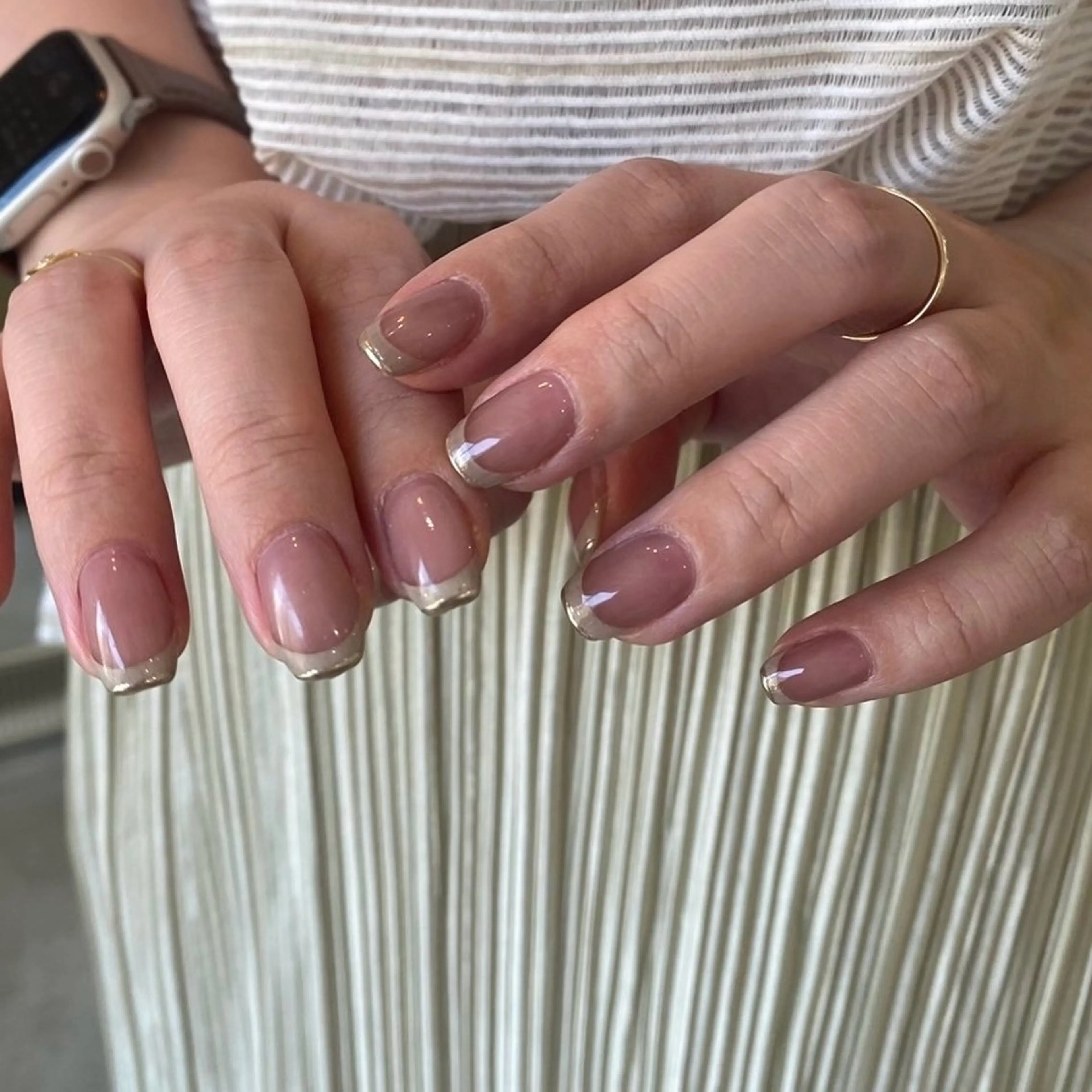 ネイル フレンチネイル ミラーネイル オフィスネイル nail‪◯ petitnanoのネイルデザイン
