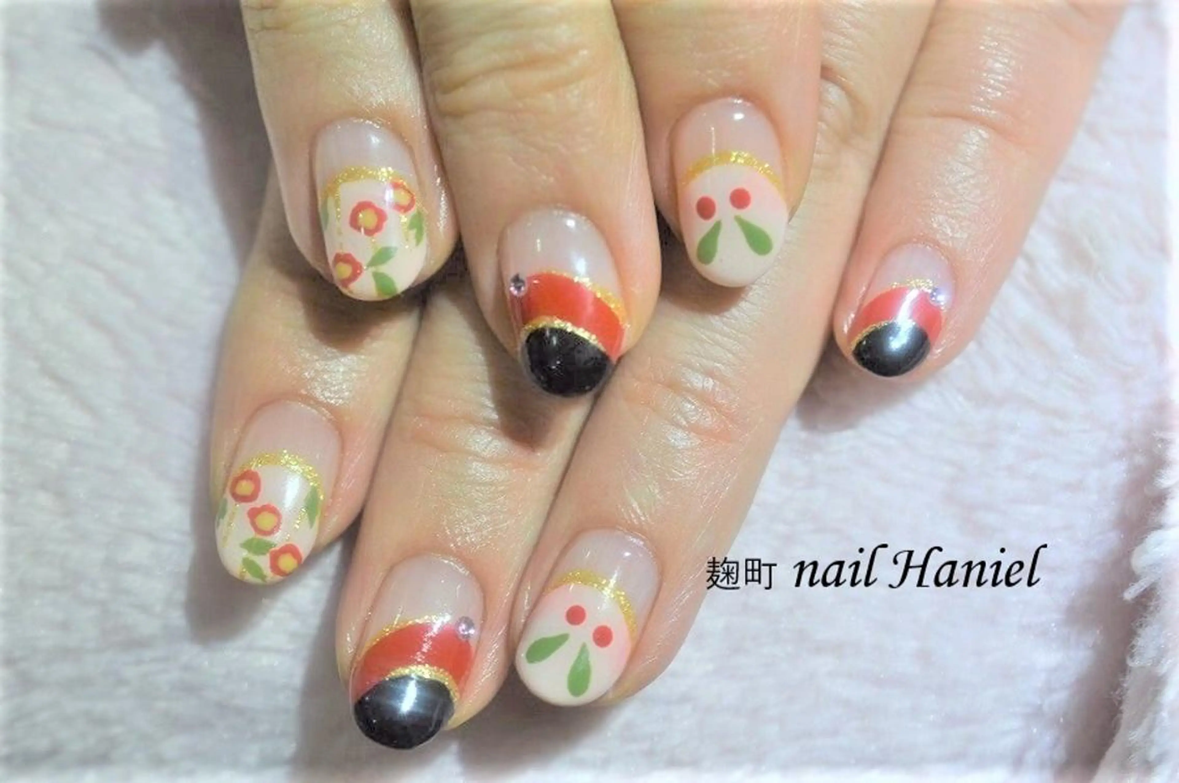 ネイル アートネイル ジェルネイル パラジェル nail Haniel所属・半蔵門サロンハニエル 魅神 ちよのネイルデザイン