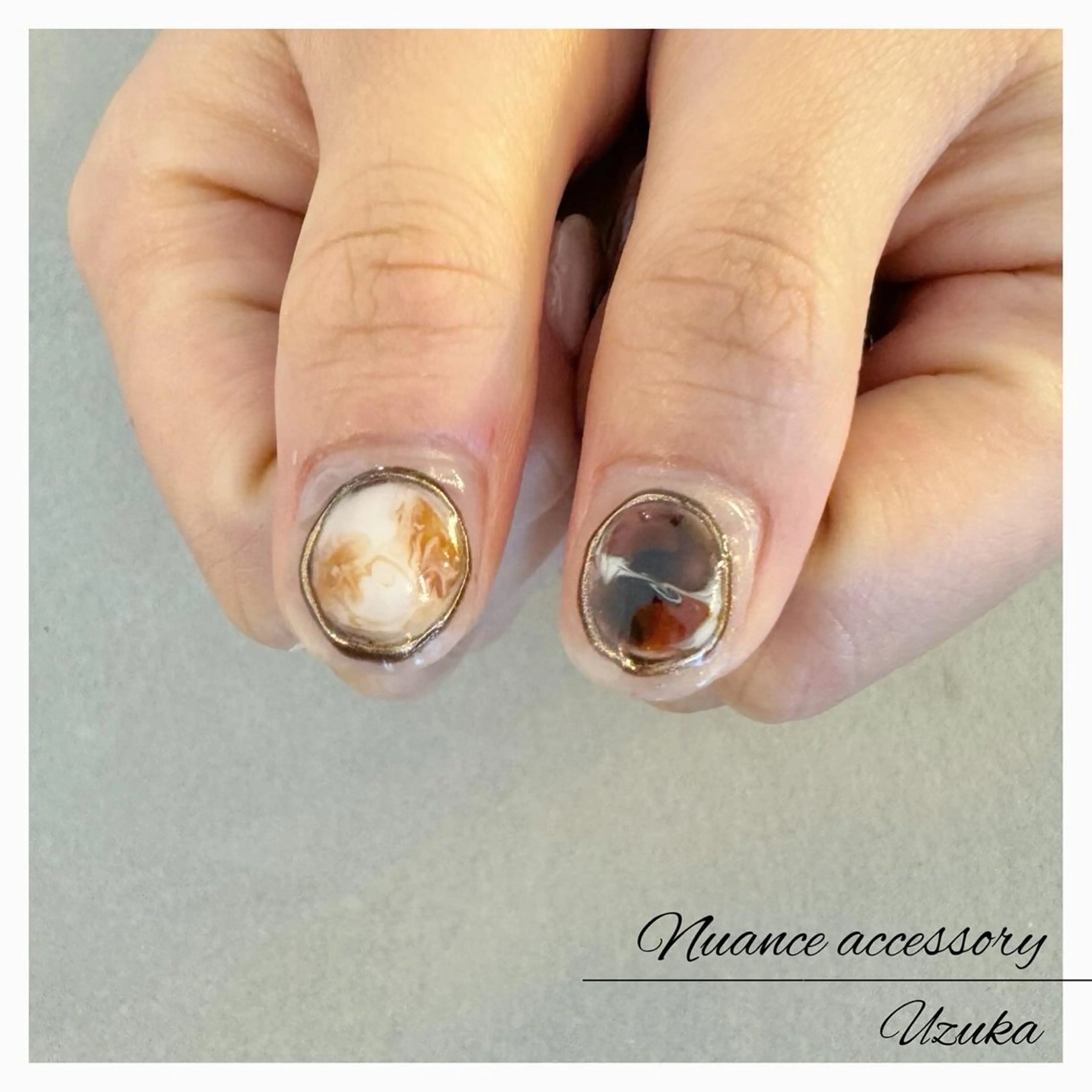 ネイル ニュアンスネイル 冬ネイル 【 enn 】 Uzuka Yukaのネイルデザイン