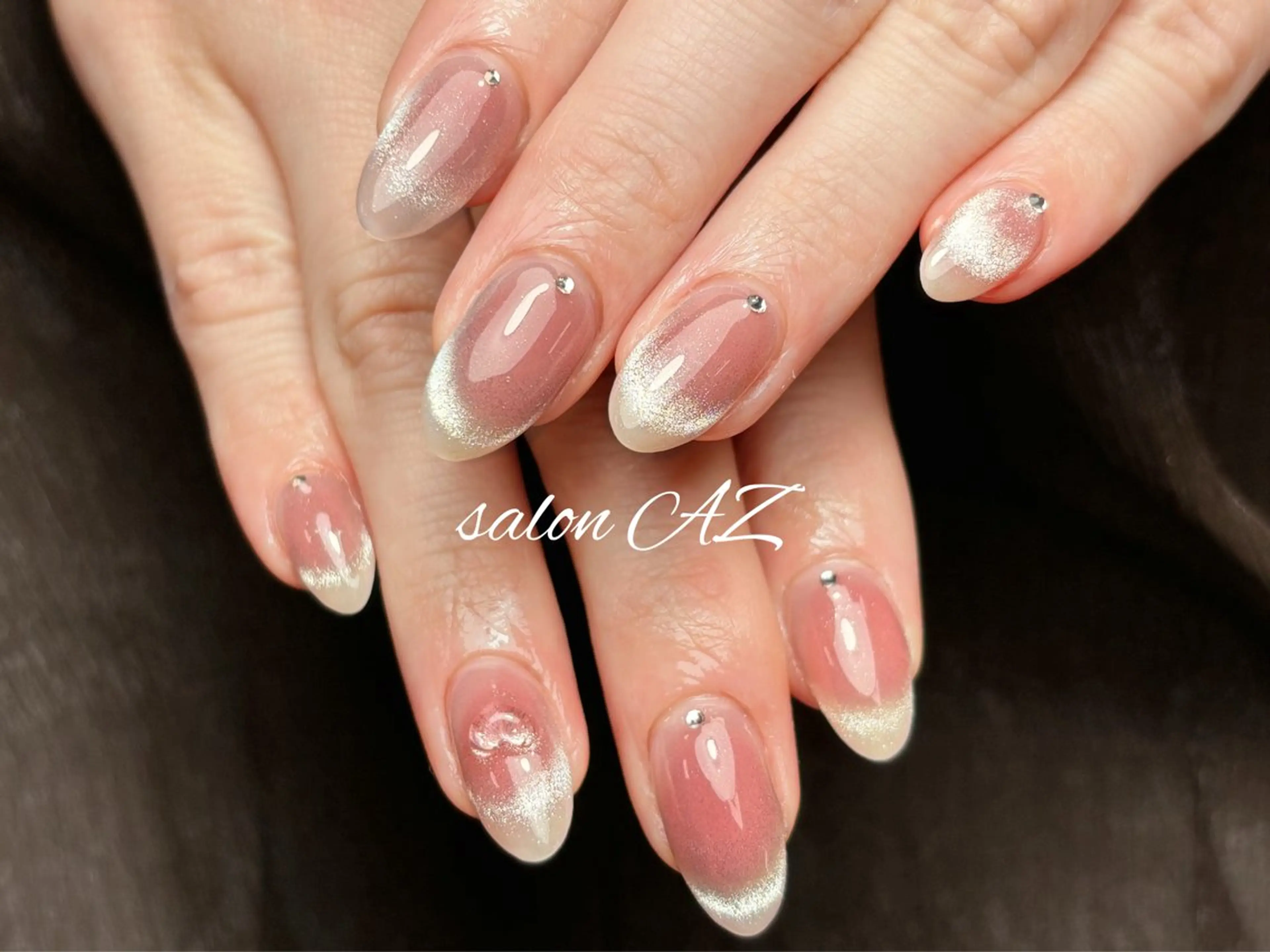 ネイル 桜ネイル 長さ出し フットネイル フレンチネイル ジェルネイル salon AZのネイルデザイン