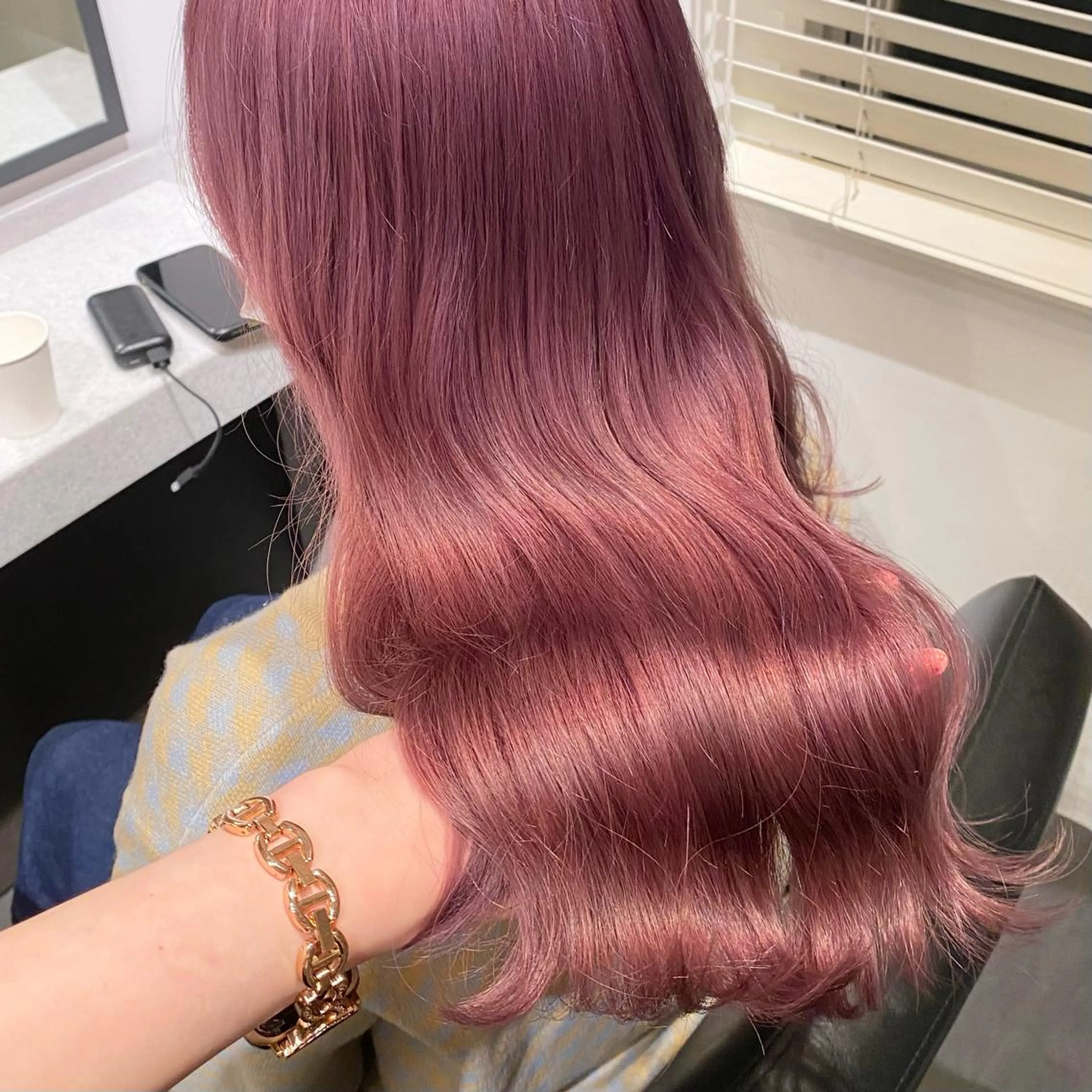 セミロング カラー 💗ガーリーヘア🎀 saki💗のヘアスタイル