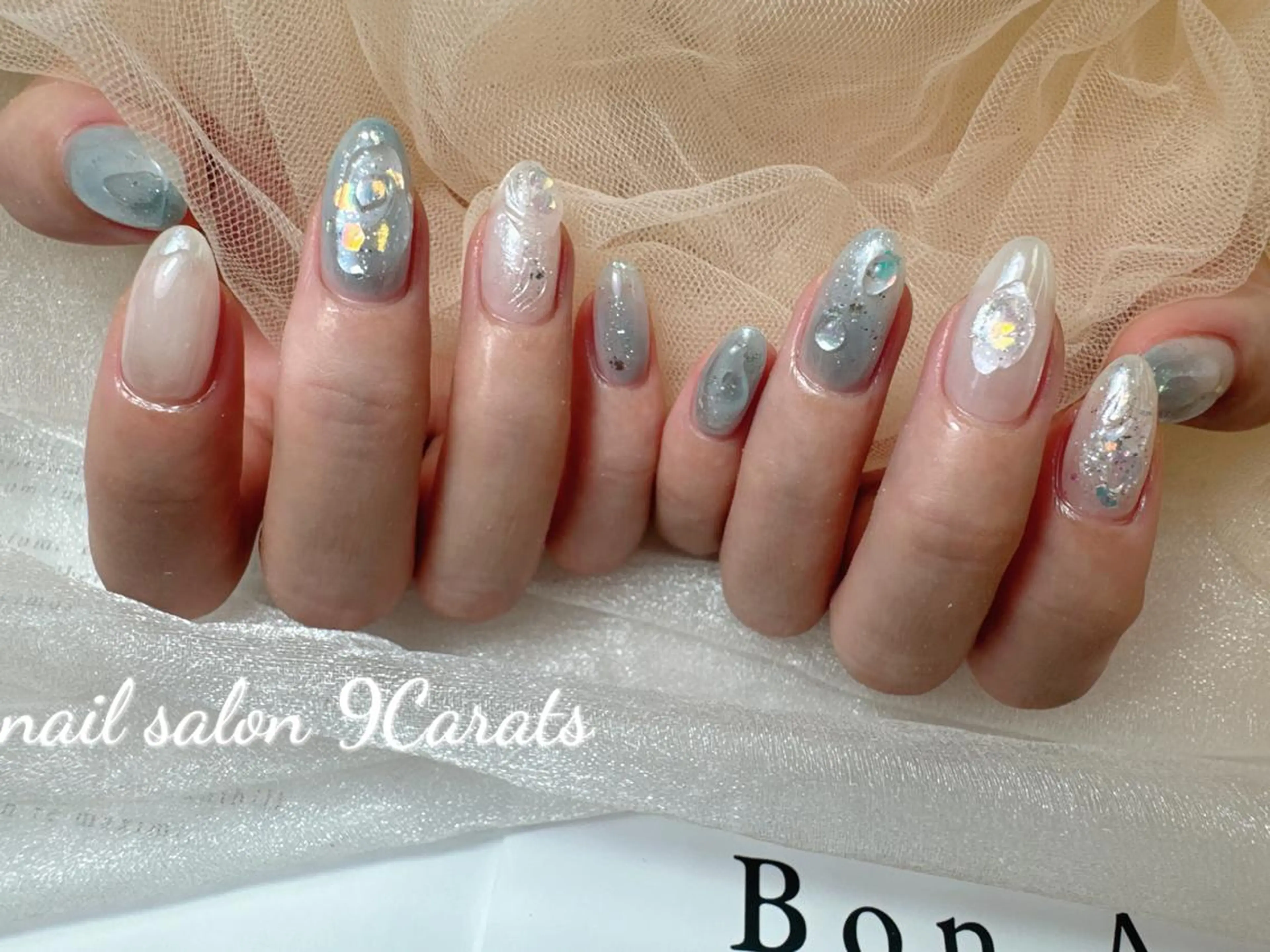 ネイル 💜ワンホンネイル ナインカラット💎のネイルデザイン