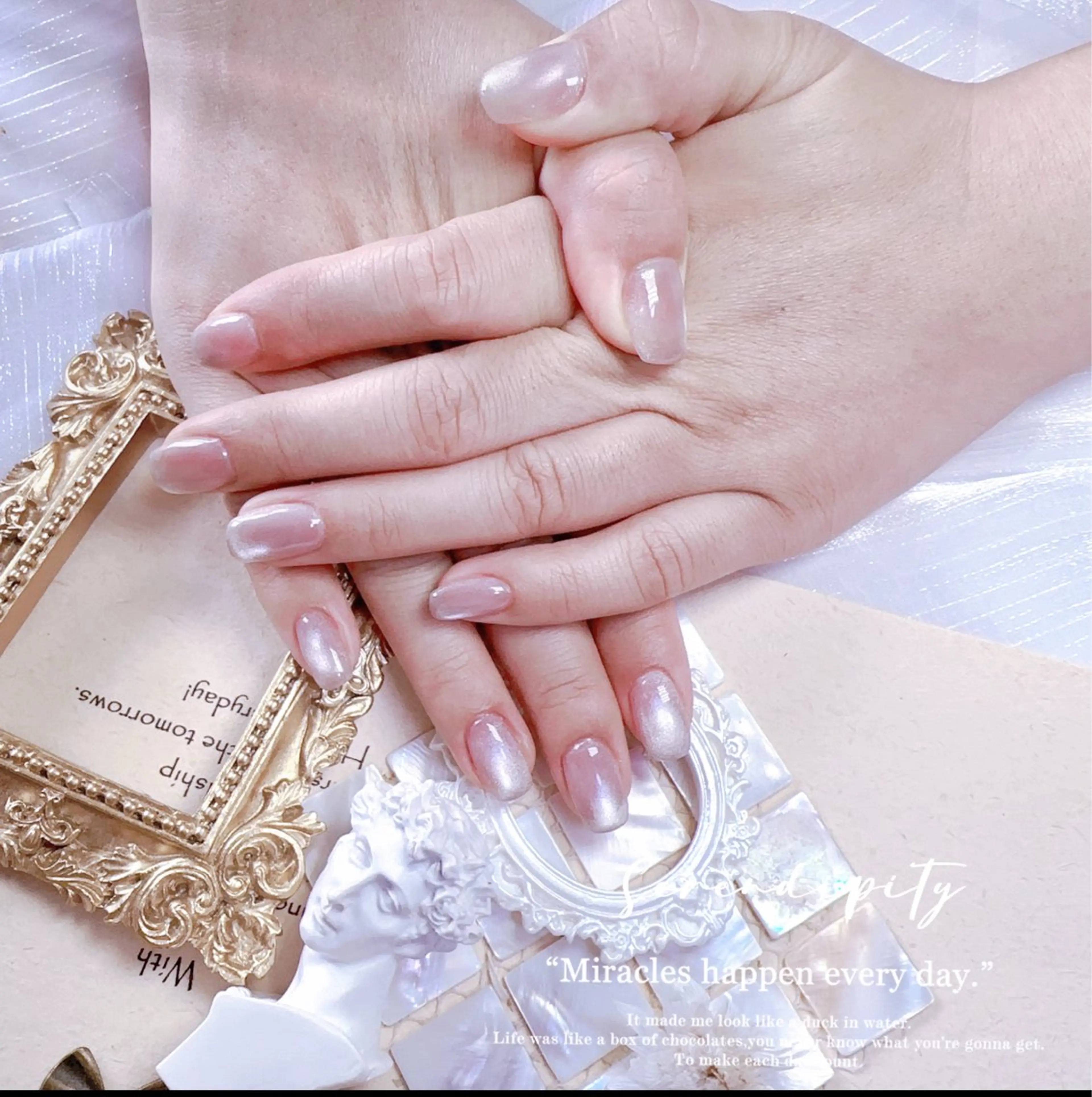 ネイル マグネットネイル マグネットワンカラー ワンカラーネイル 美人計ネイルサロン所属・中山 美月のネイルデザイン