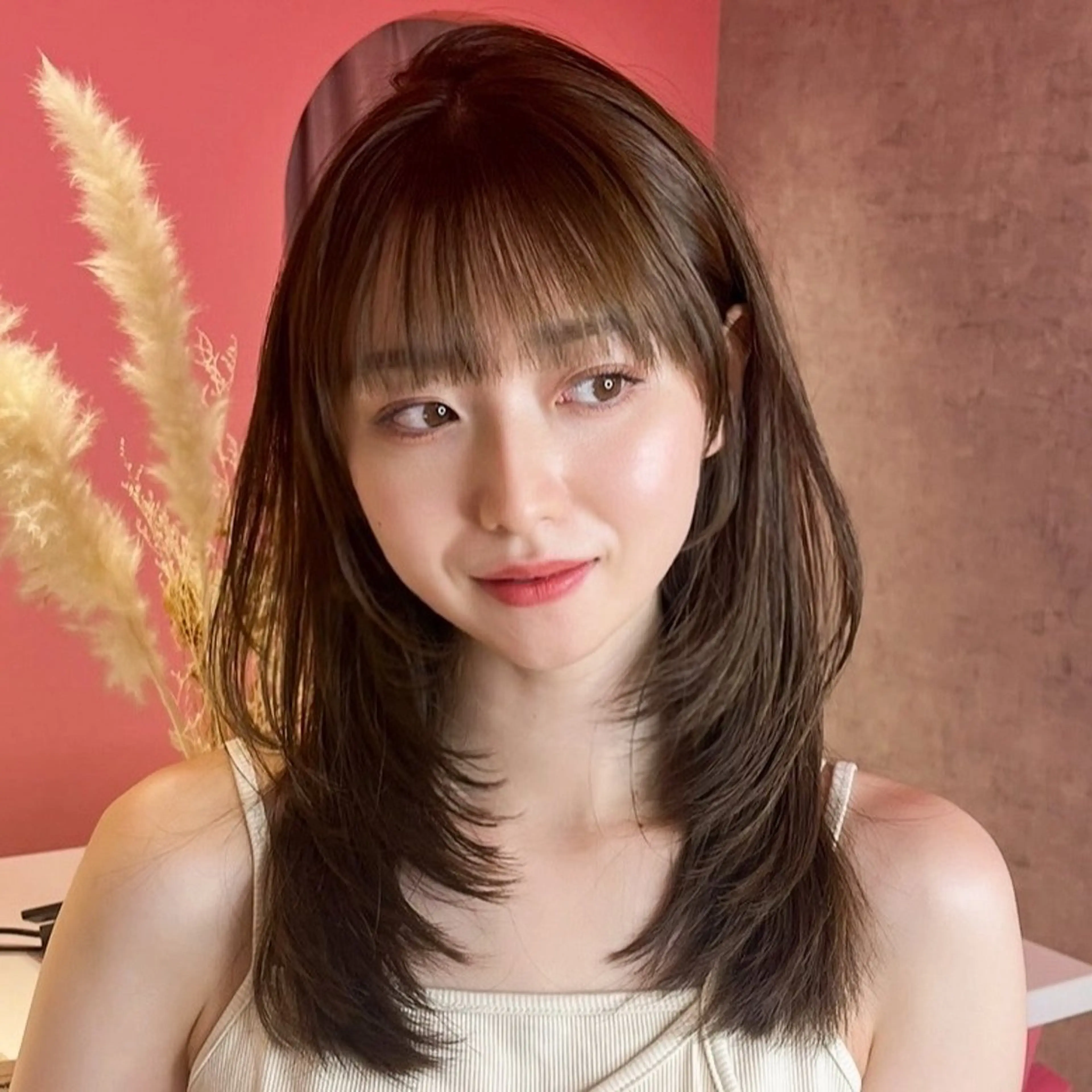 ロング カラー 山崎/ボブ縮毛矯正 レイヤー髪質改善のヘアスタイル