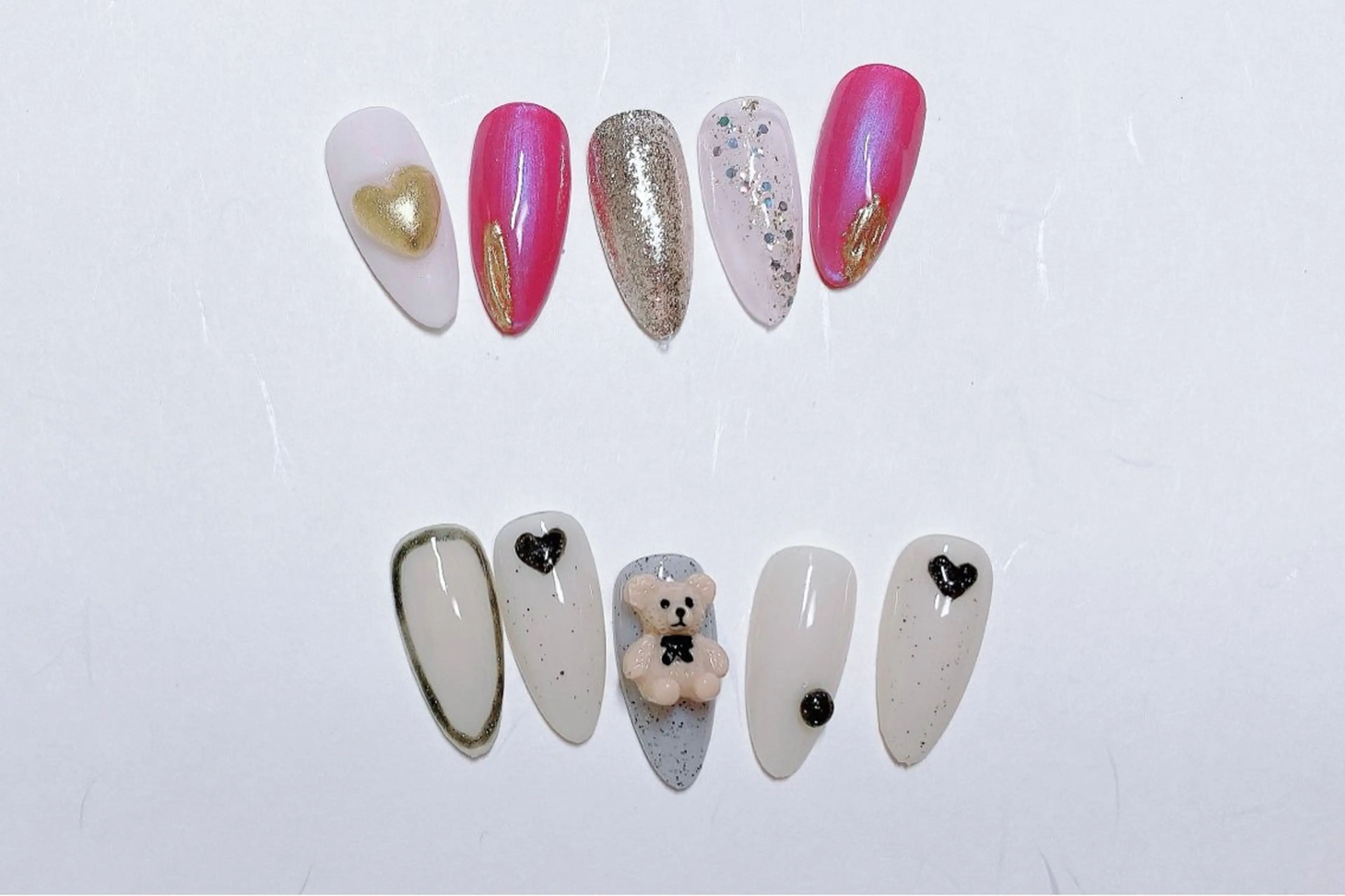 ネイル 長さ出し フットネイル ジェルネイル 韓国ネイル マグネットネイル ハンドネイル Nail Annのネイルデザイン