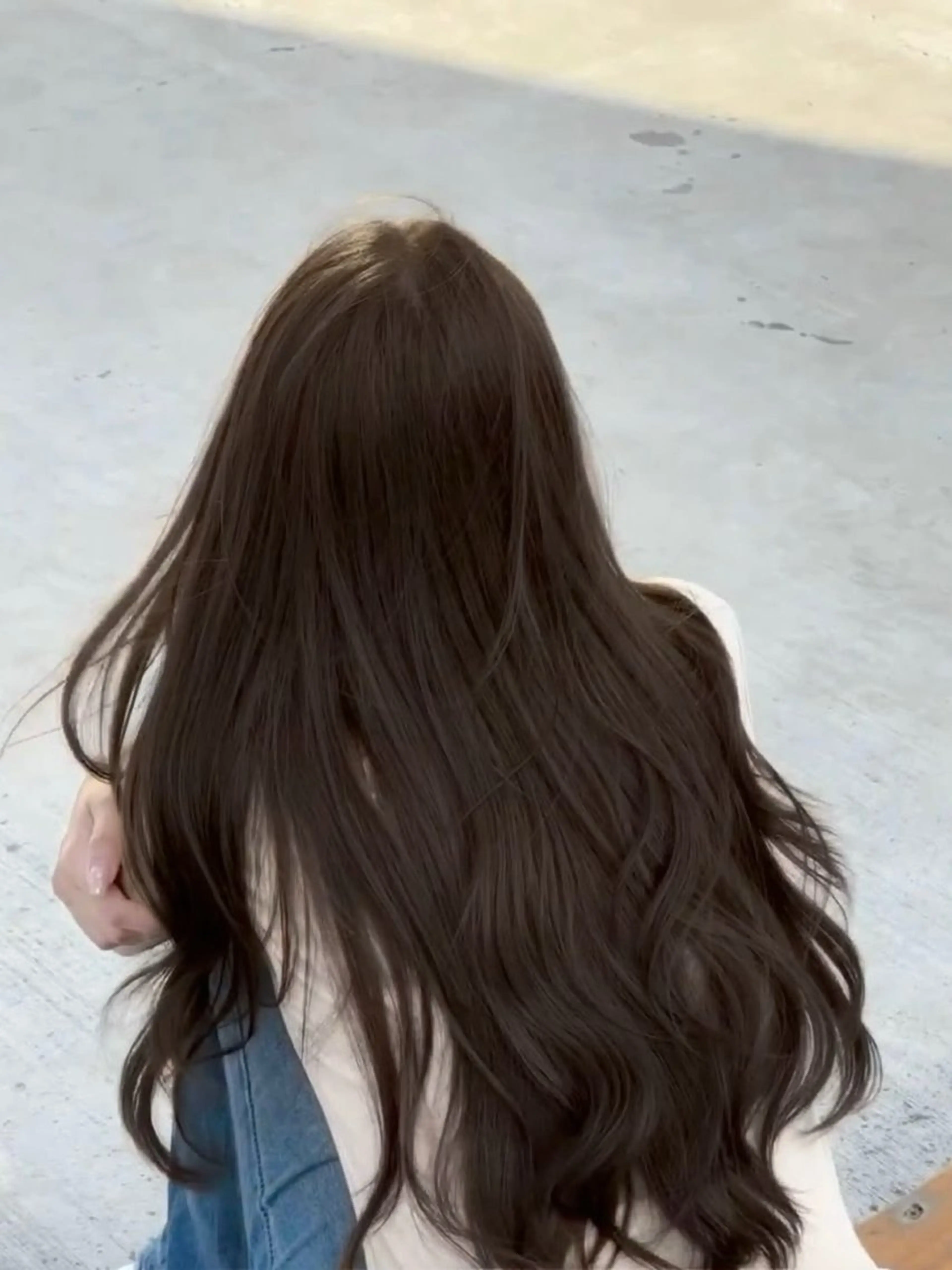 セミロング カラー ヘアカラー トリートメント ヘッドスパ ヘアセット ブリーチなし🤍透明 感カラー🤍しゅうじのヘアスタイル