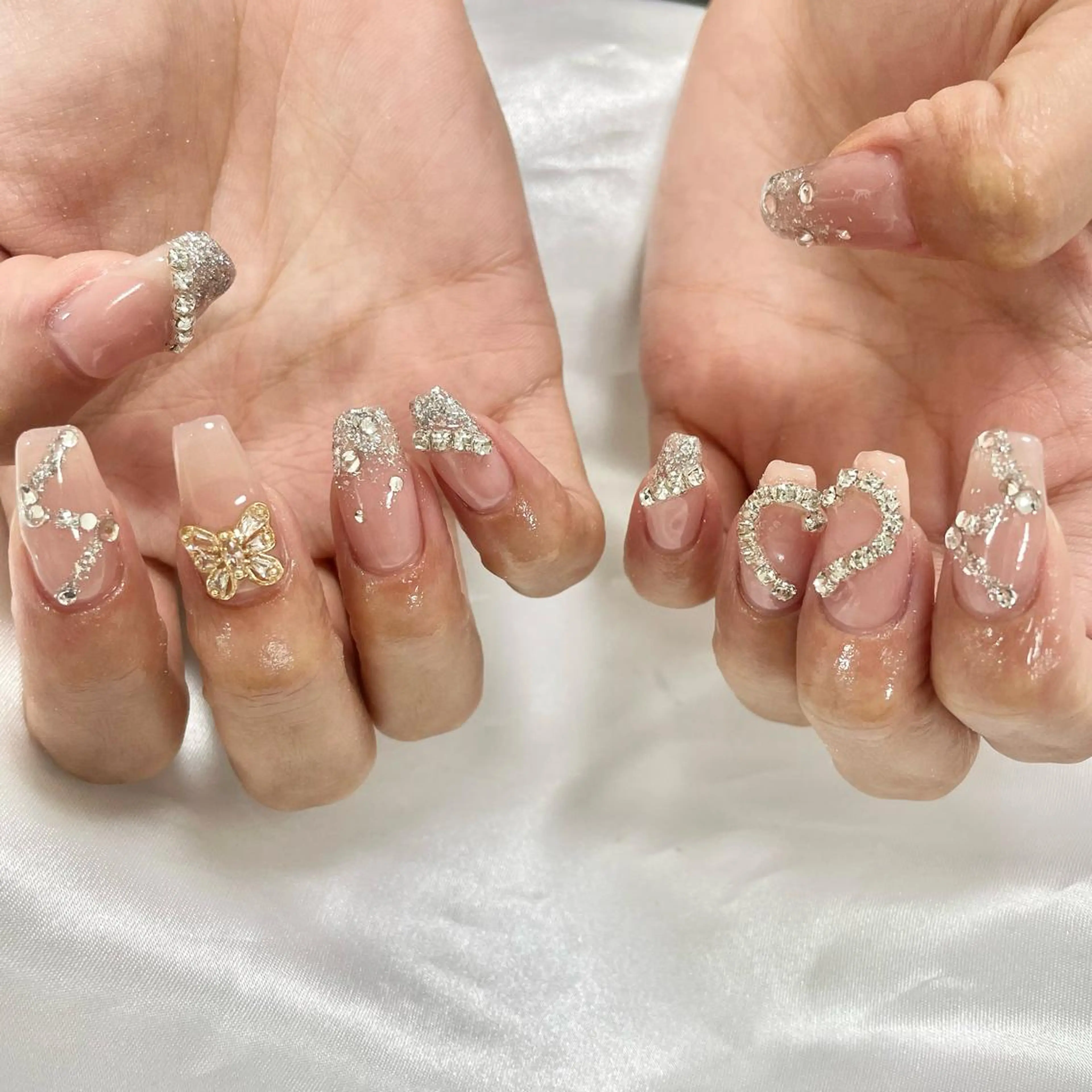 ネイル ハート ワンホンネイル 🎀AYAKO 🎀中韓ネイルのネイルデザイン