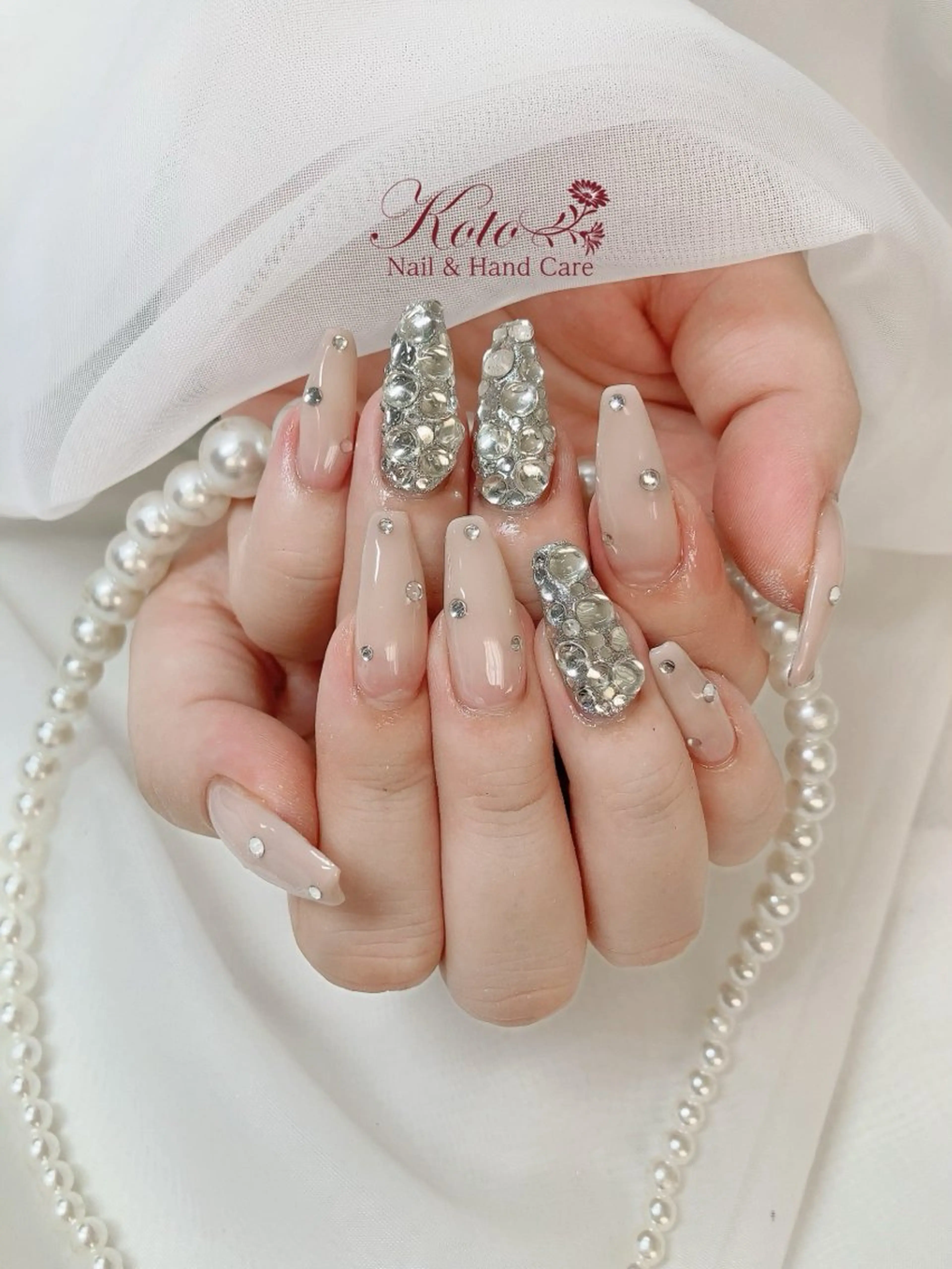 ネイル 長さ出し ジェルネイル 持ち込み ニュアンスネイル 赤色 ハンドネイル Nail Salon KOTOのネイルデザイン
