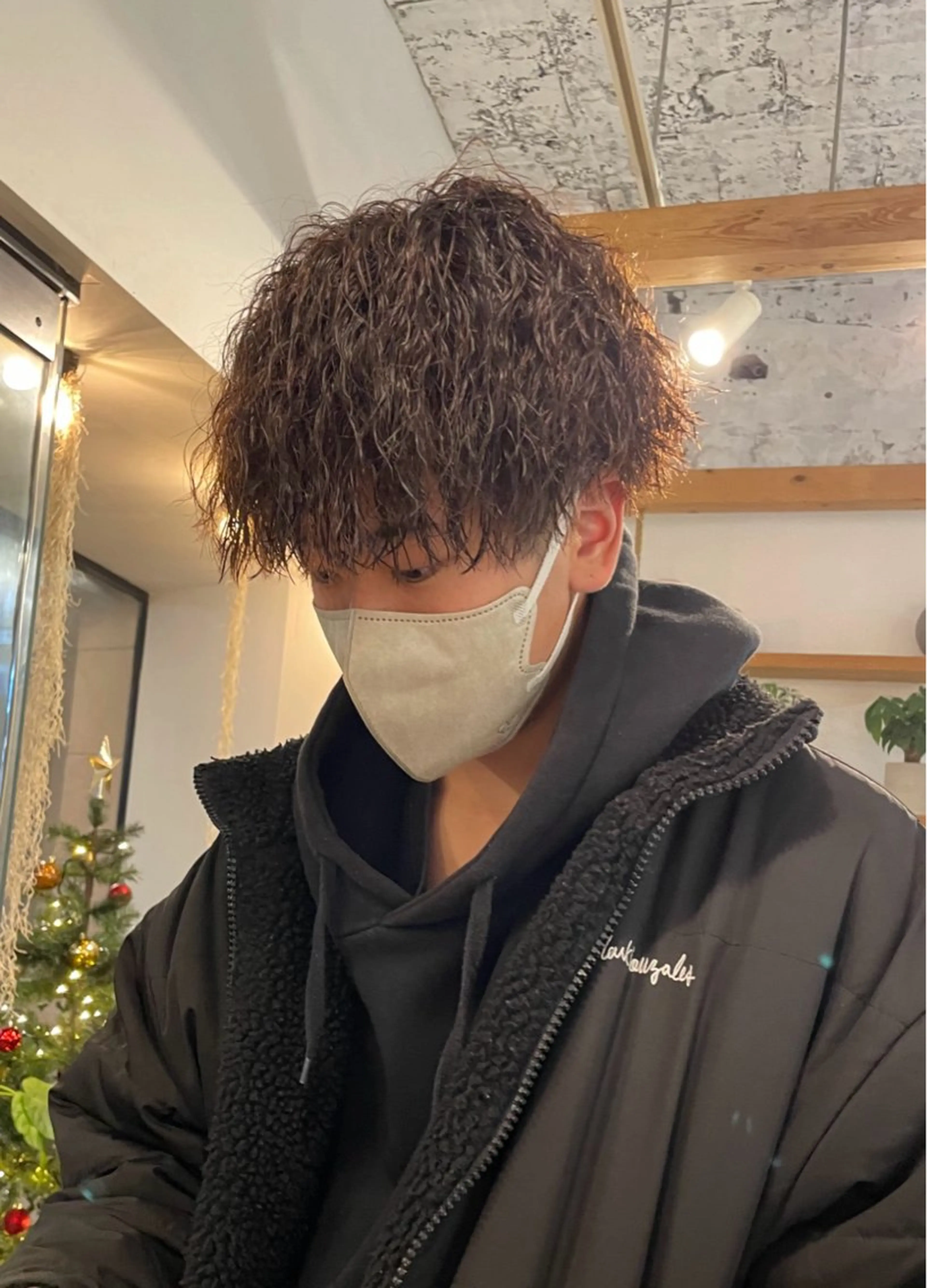 ロング パーマ メンズ メンズパーマ カット パーマ 渋谷 メンズヘア⭐️ タニグチヨシユキのヘアスタイル