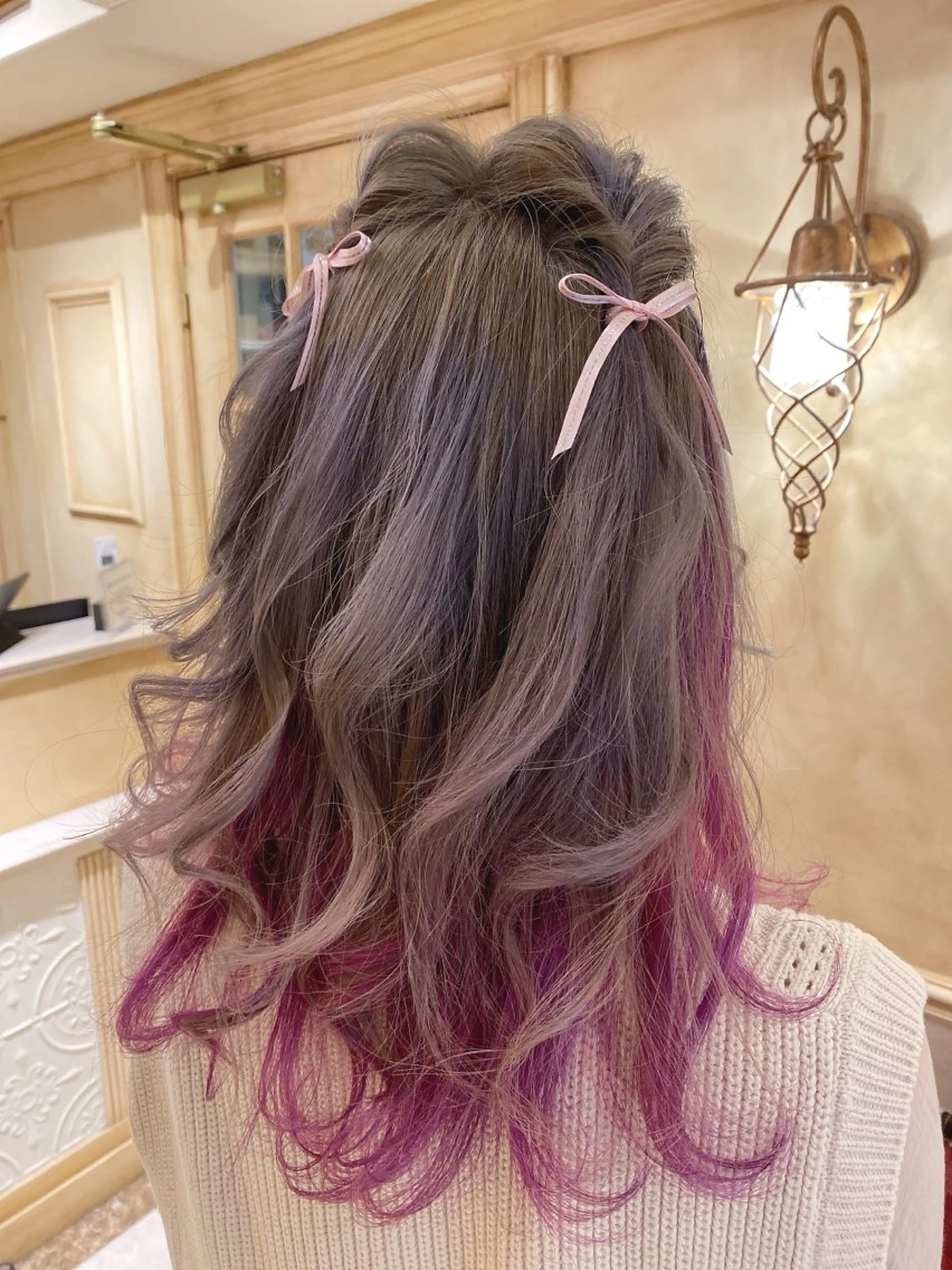 セミロング カラー パープルカラー シルバー カット ヘアカラー トリートメント 韓国ヘアー🦄ྀི オタク美容師🌈山本のヘアスタイル