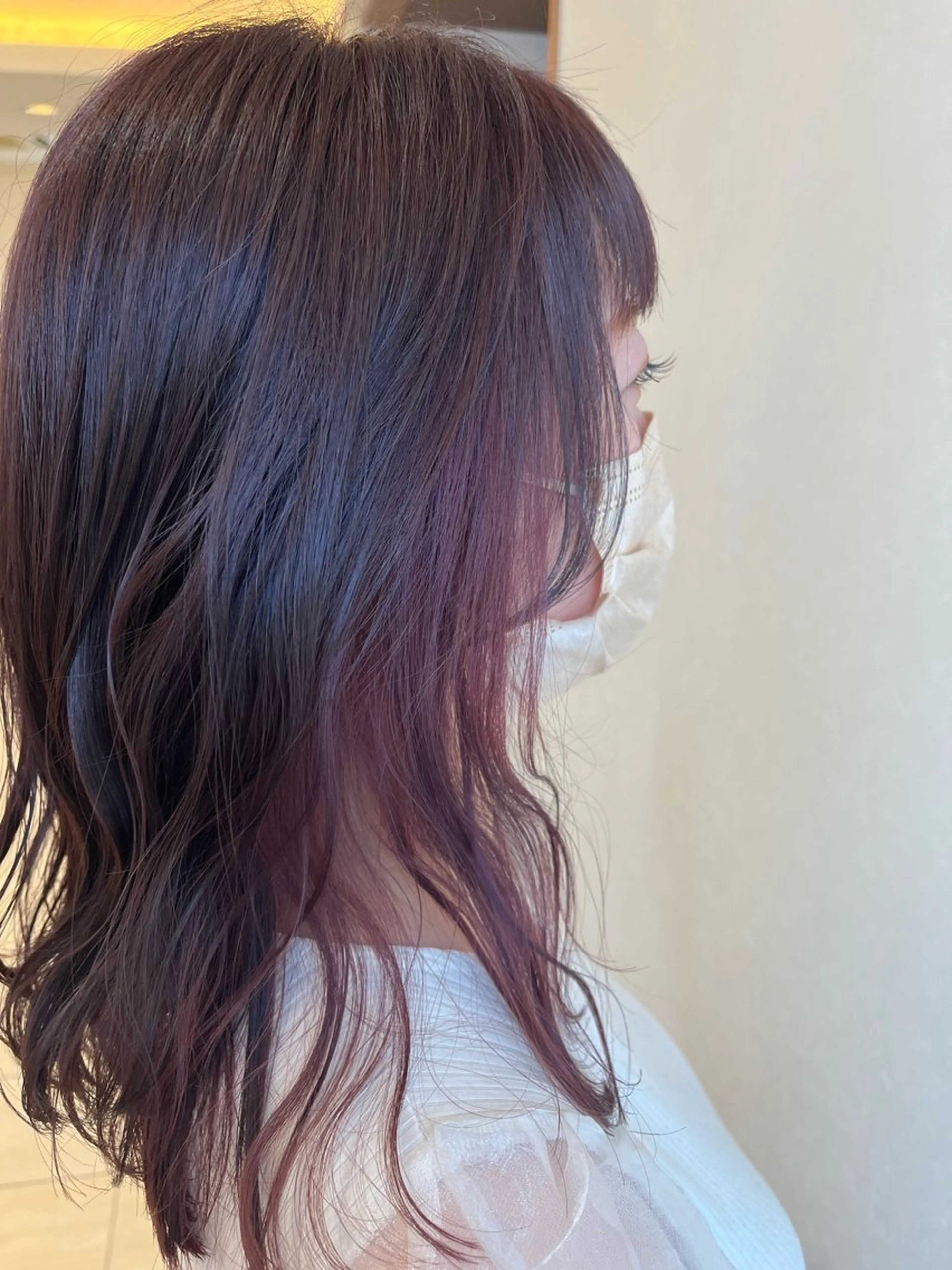ミディアム カラー 縮毛矯正/ハイトーン ❤︎❤︎YURINOのヘアスタイル