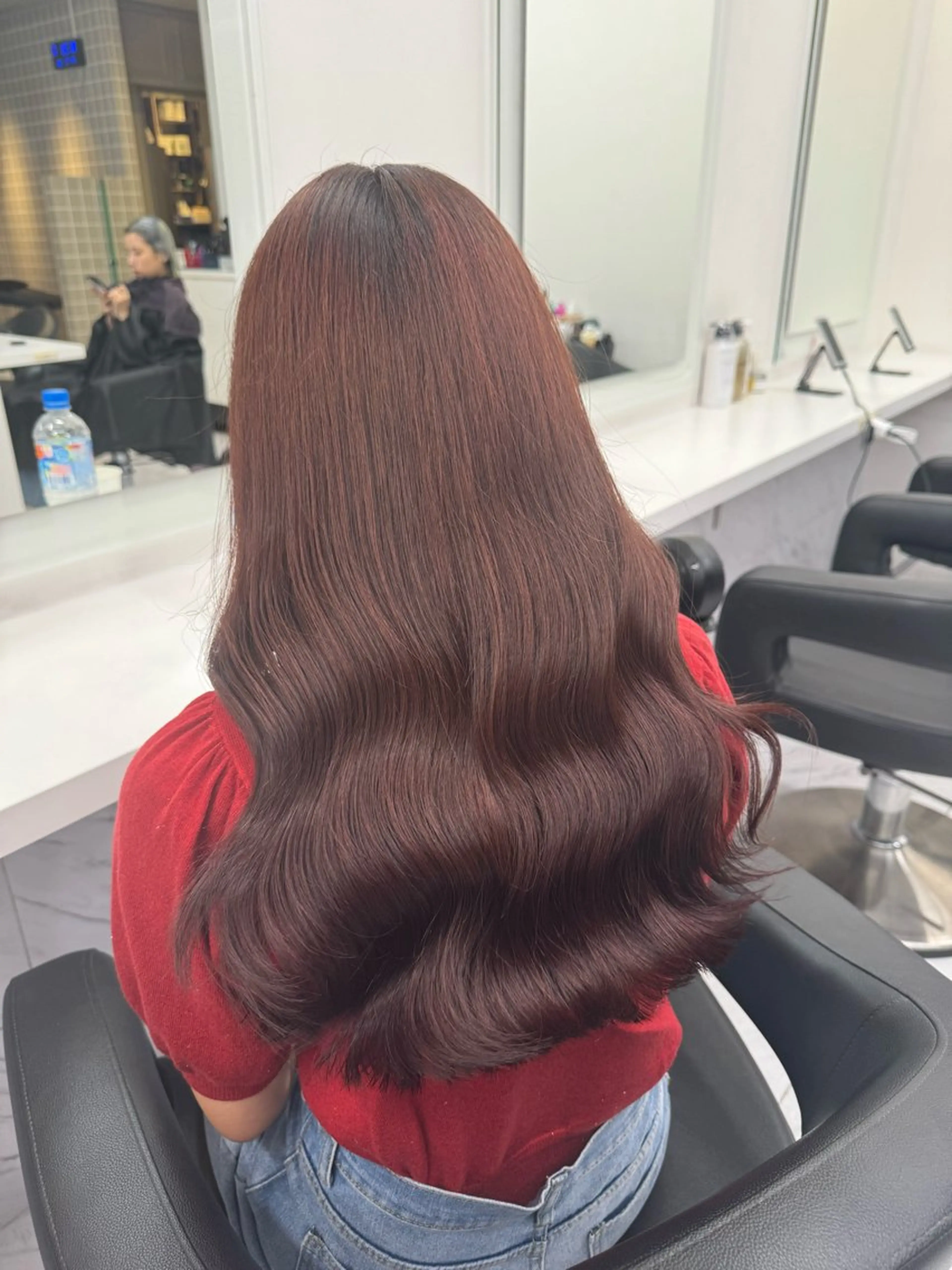 ロング カラー パーマ ヘアアレンジ メンズ キッズ 🍒暖色系 カラー🍒MEIのヘアスタイル