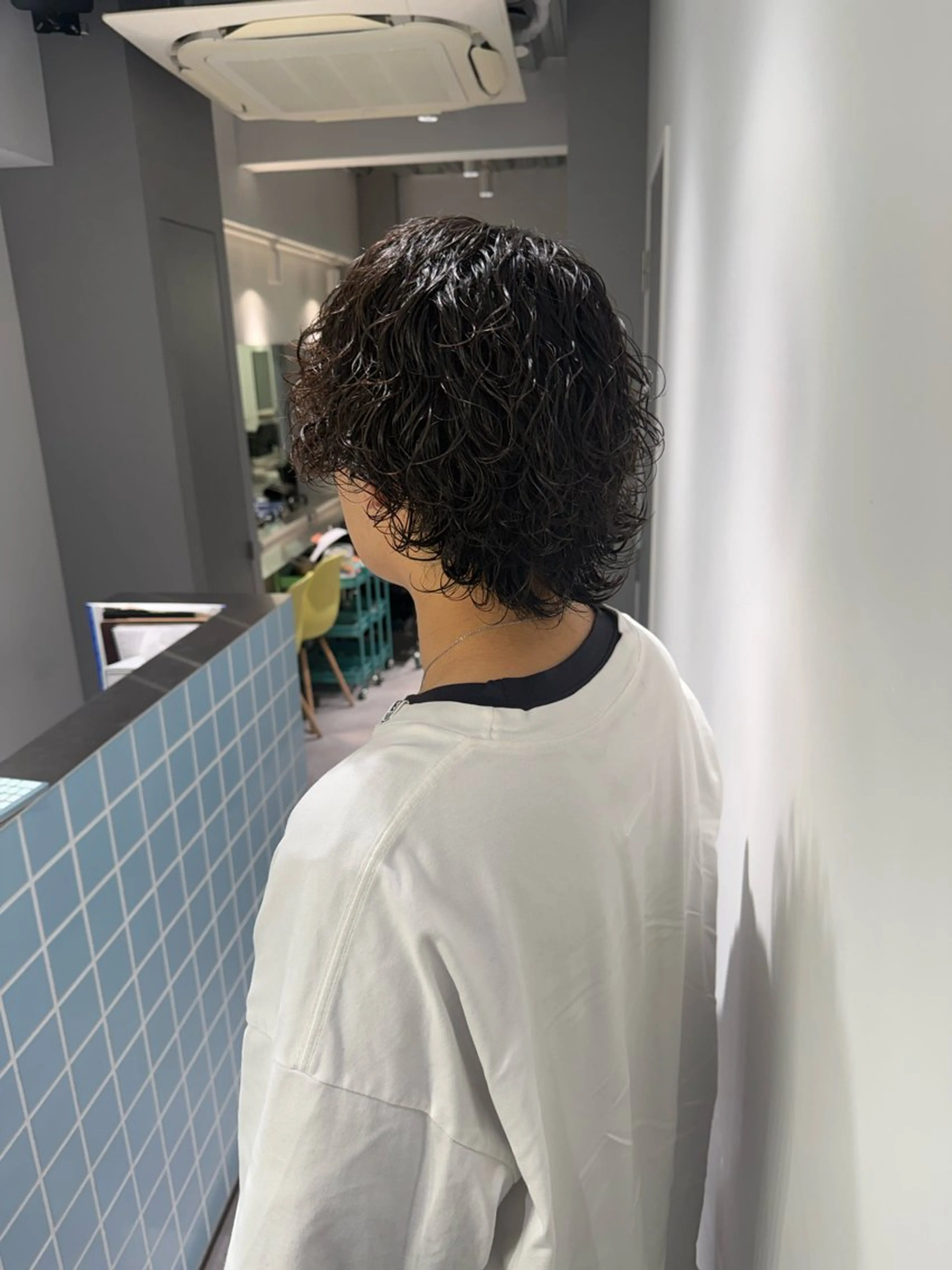 ミディアム パーマ メンズ カット パーマ パーマ特化美容師 佐藤壮流のヘアスタイル