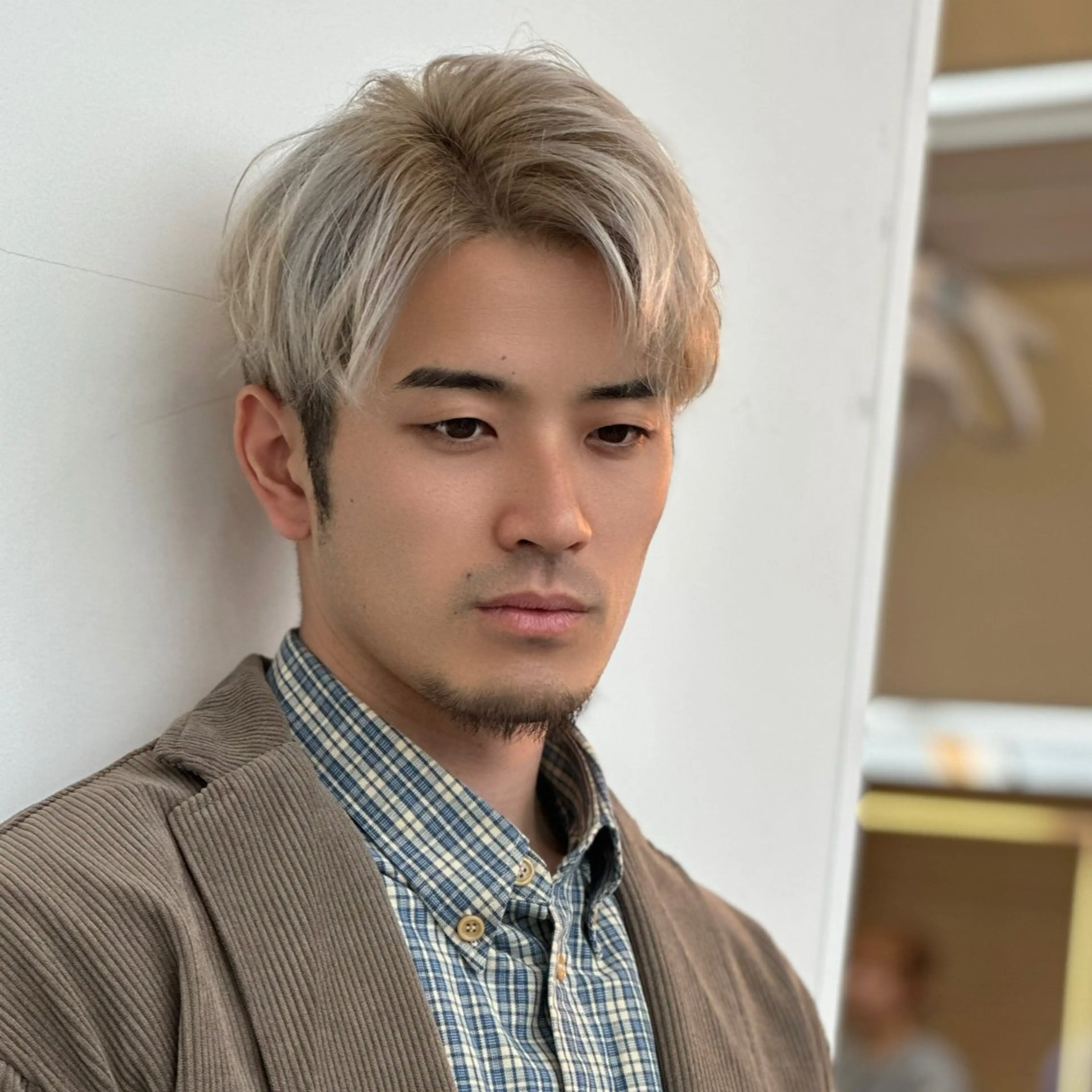 ショート カラー メンズ アップバング メンズブリーチ ダウンパーマ メンズパーマ メンズツイストパーマ カット ヘアカラー トリートメント 表参道/原宿 💈メンズ特化吉田のヘアスタイル