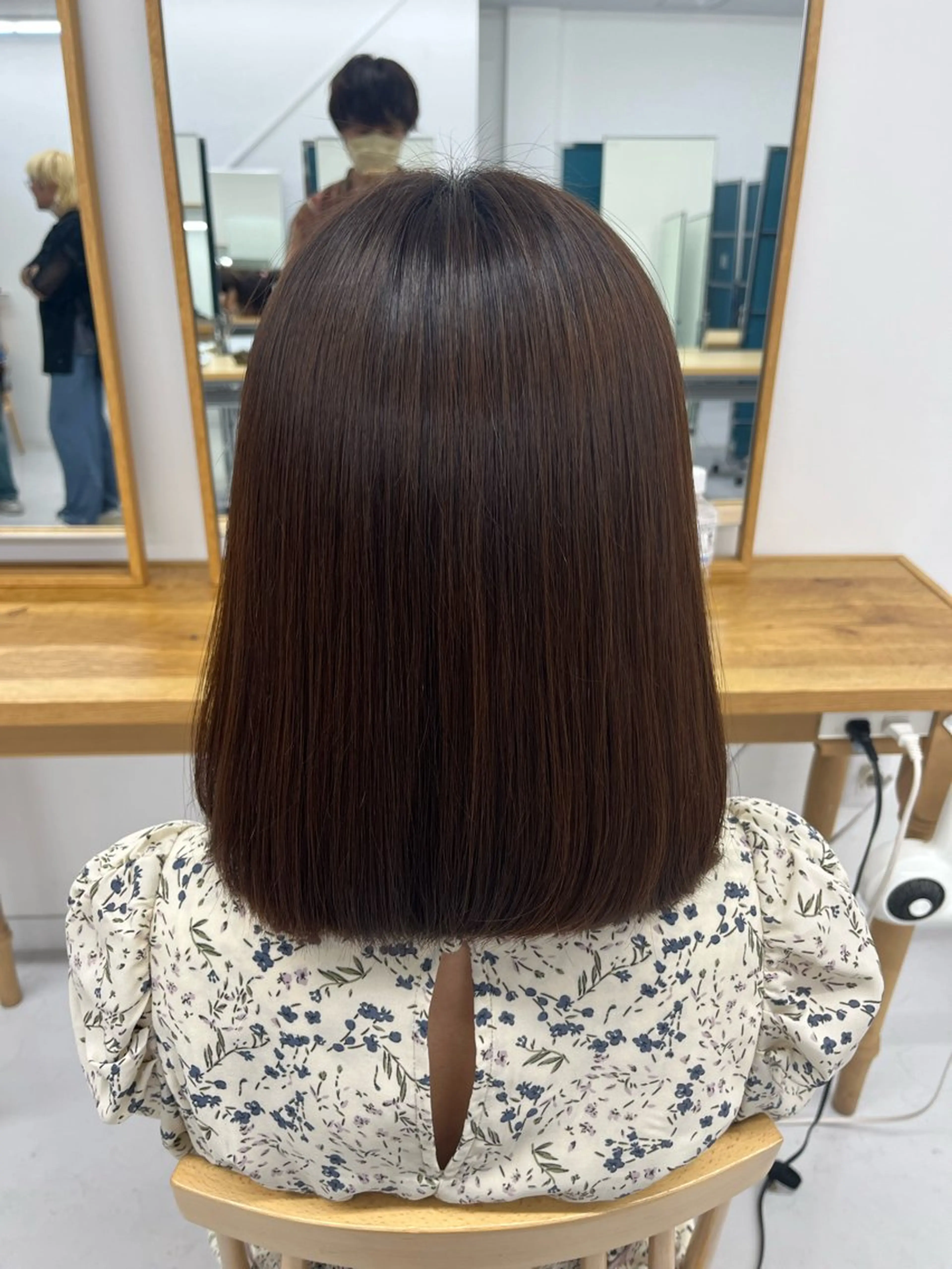 ミディアム 縮毛矯正 縮毛矯正 たかしま あさひのヘアスタイル