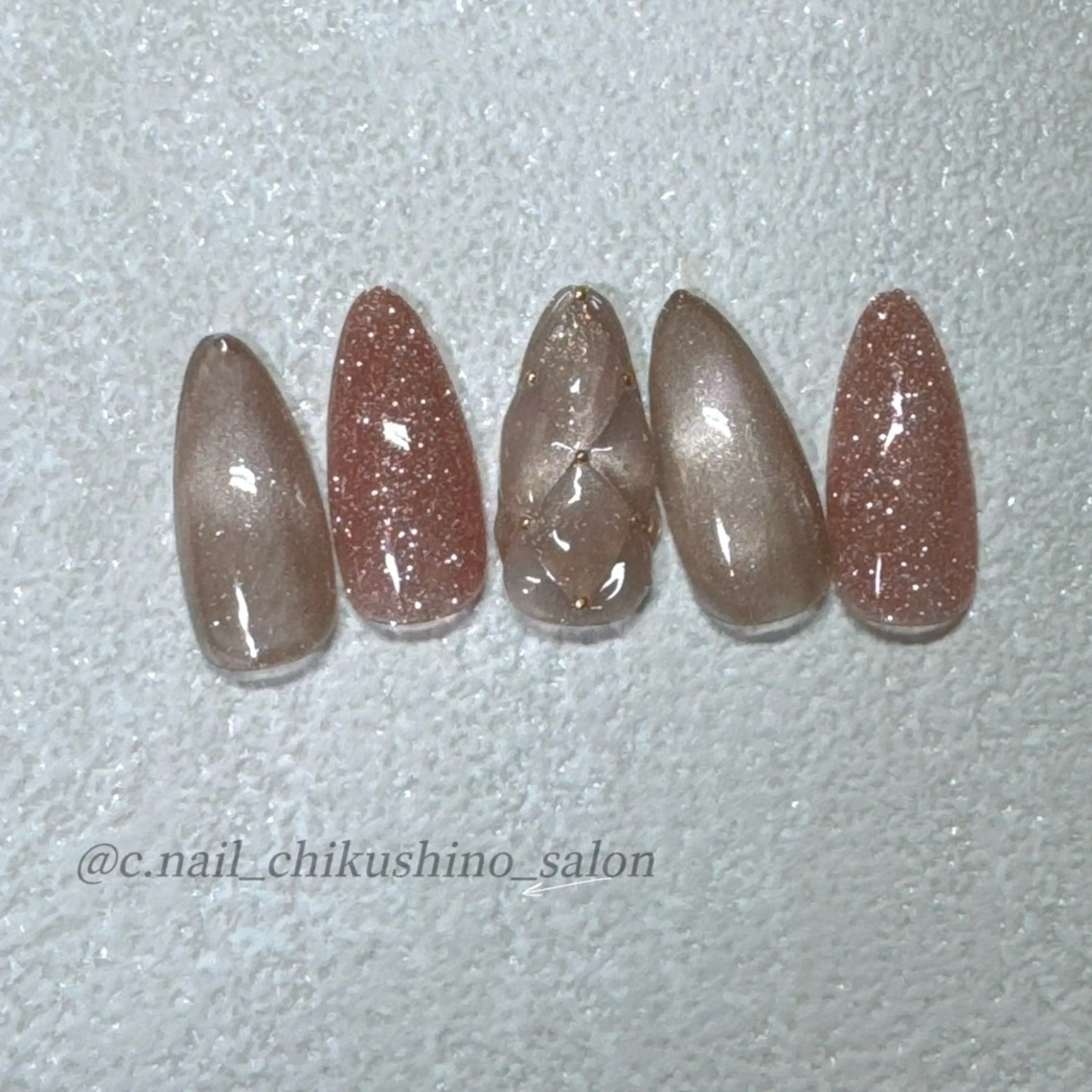 キルティングネイル💅✨秋冬デザイン✨の写真