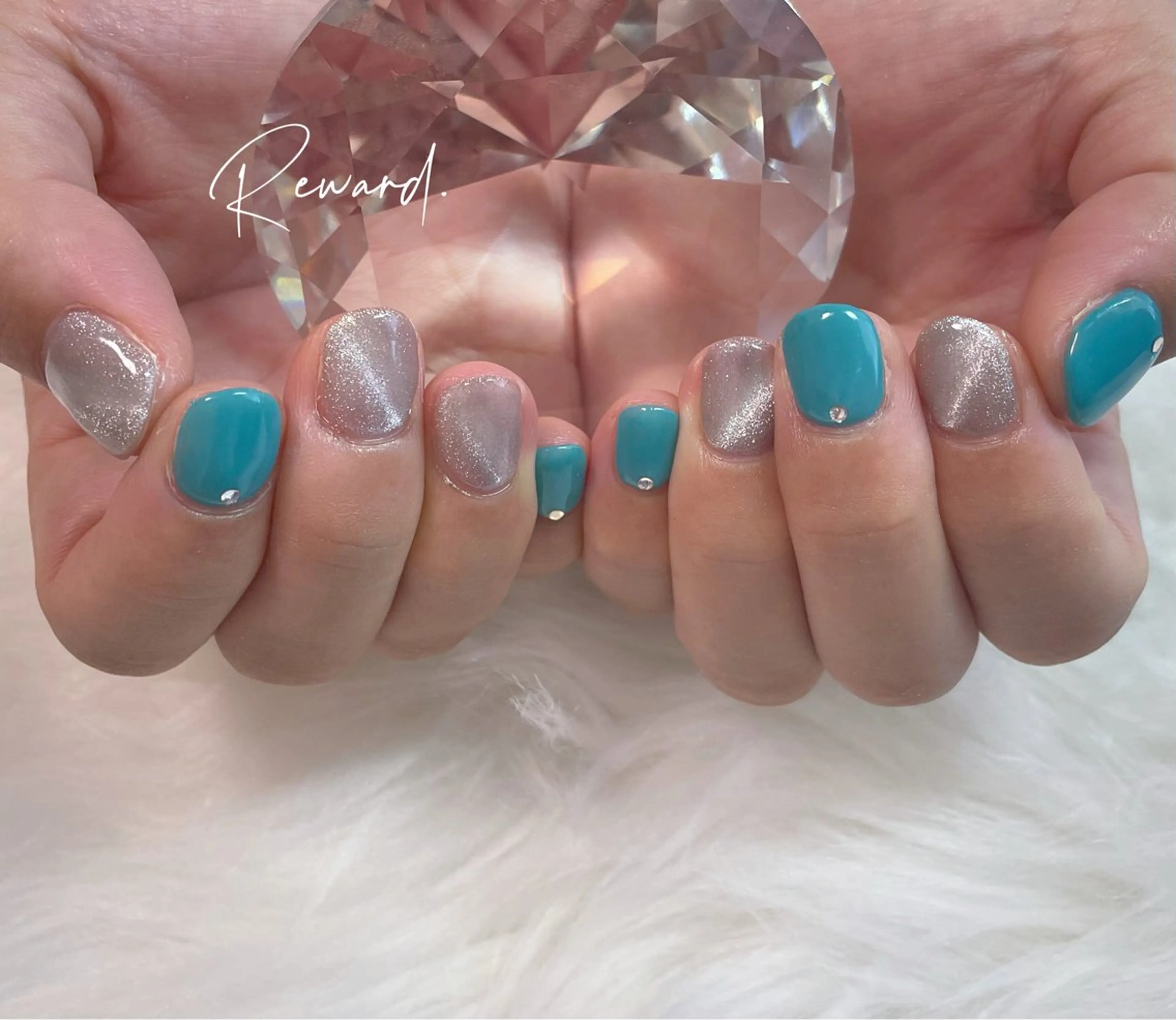 ネイル マグネットネイル ハンドネイル nailroom yuのネイルデザイン