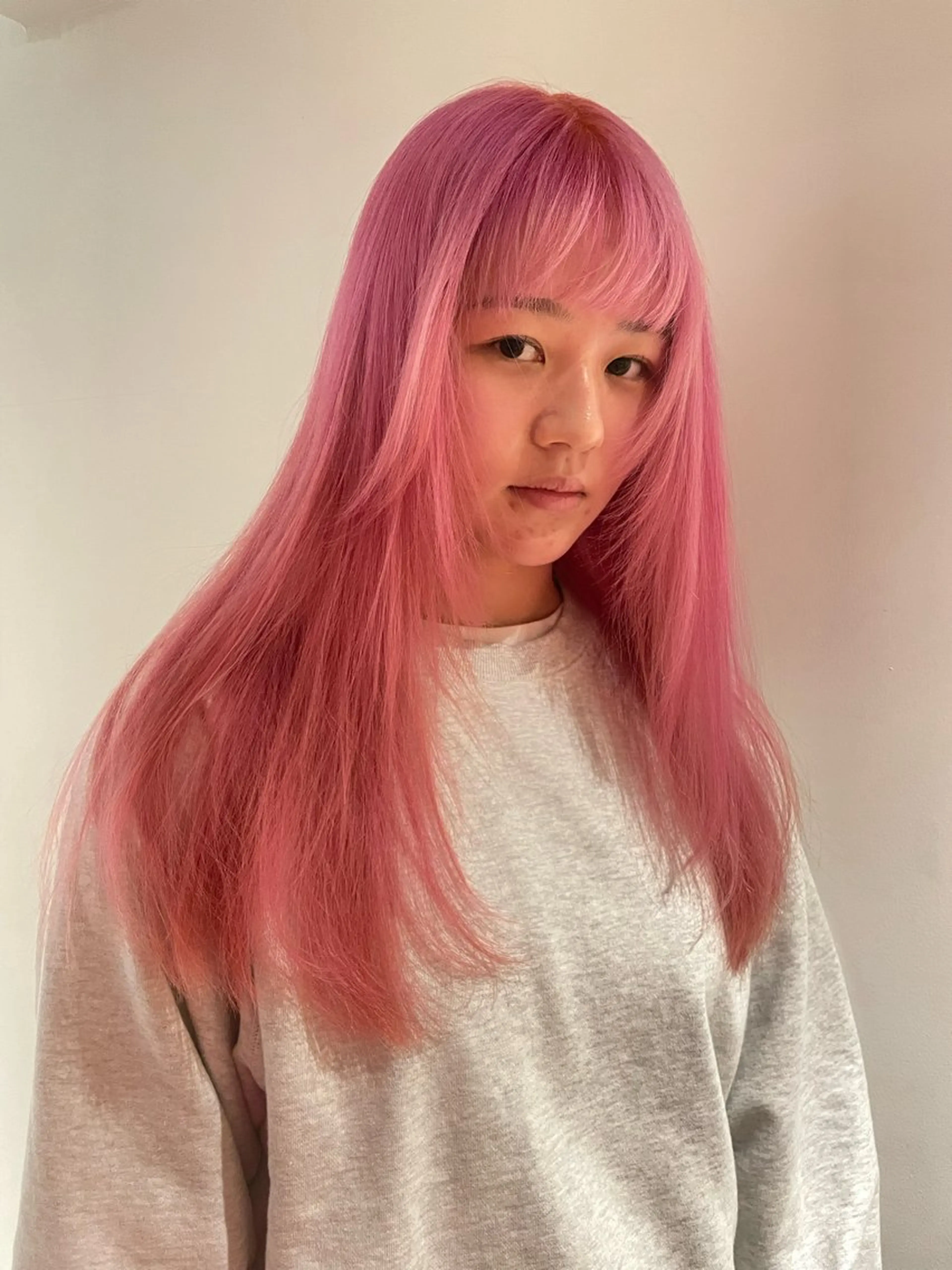ロング カラー ブリーチ ケアブリーチ 透明感カラー ダブルカラー ハイトーンカラー レイヤーカット/♡ /透明感カラー/SUのヘアスタイル